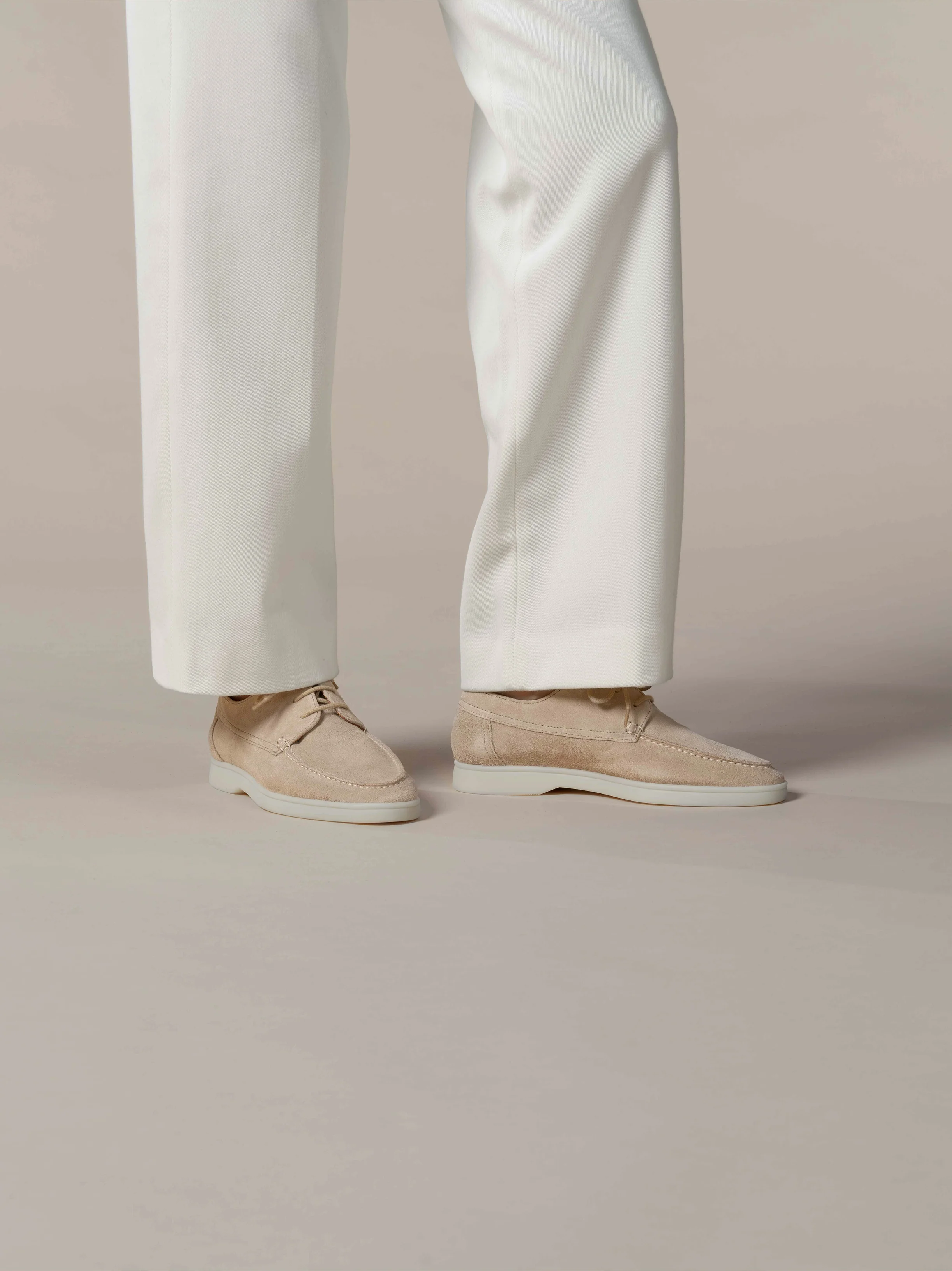 Lady Light Beige Boat Loafer - Image 2