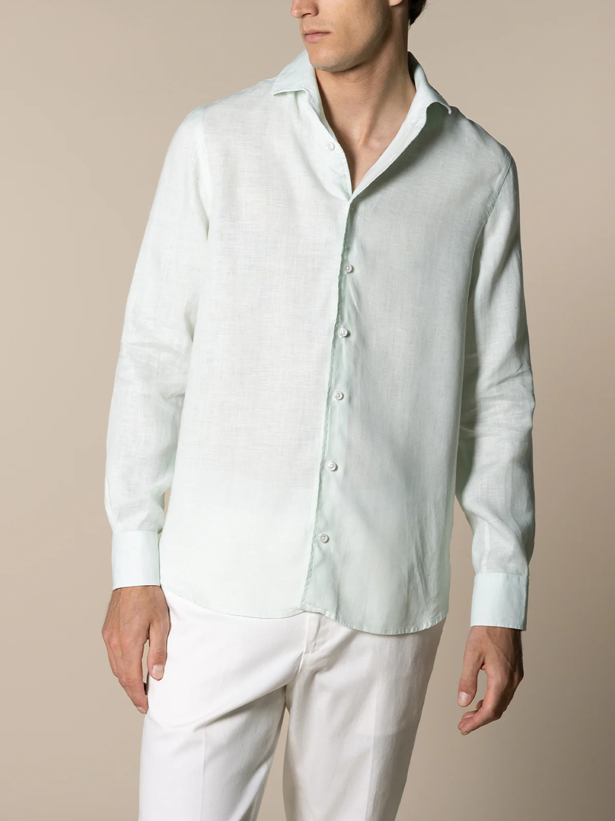 Light Aqua Linen Seaside Shirt - Image 2