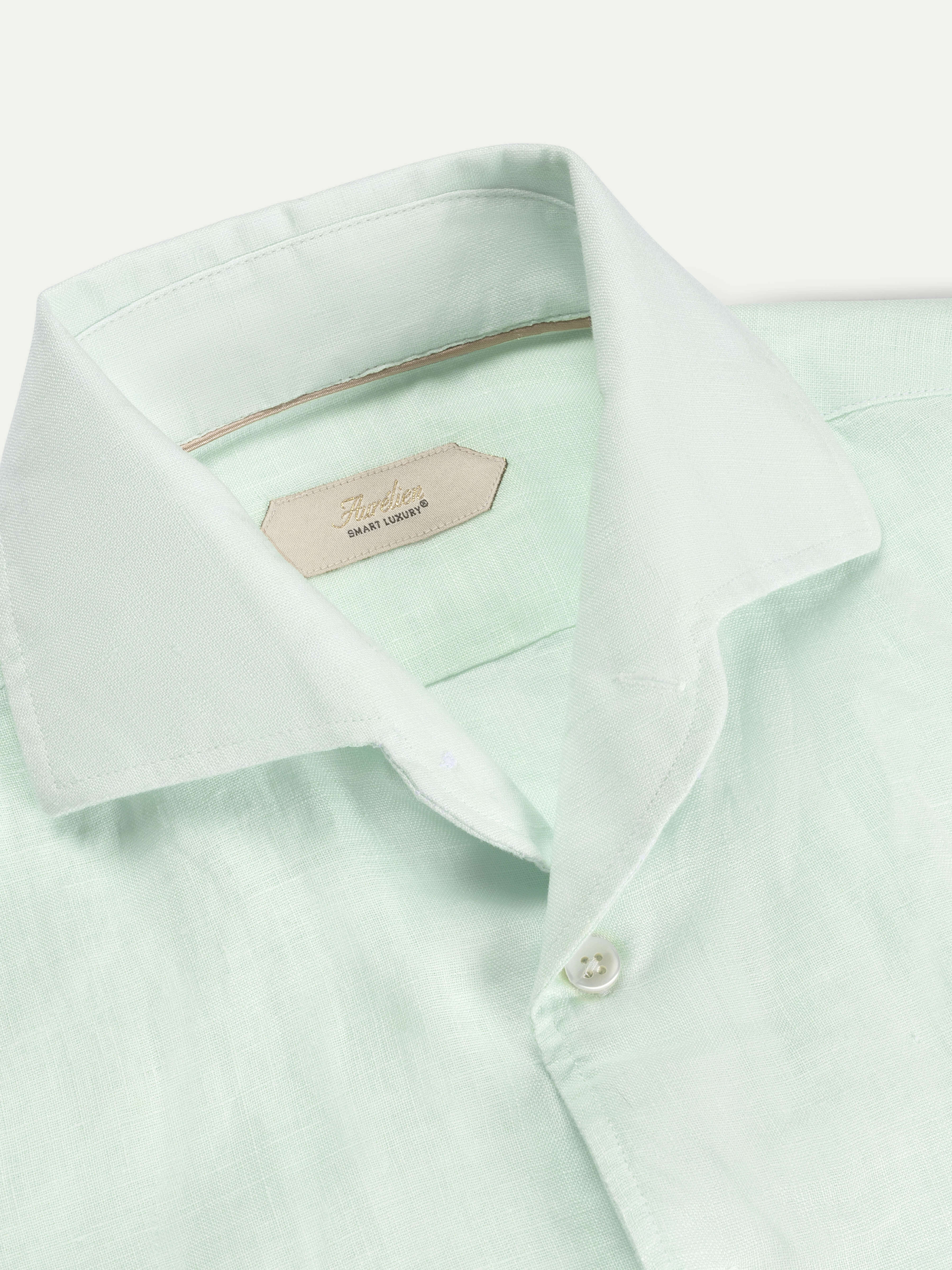 Light Aqua Linen Seaside Shirt - Image 3