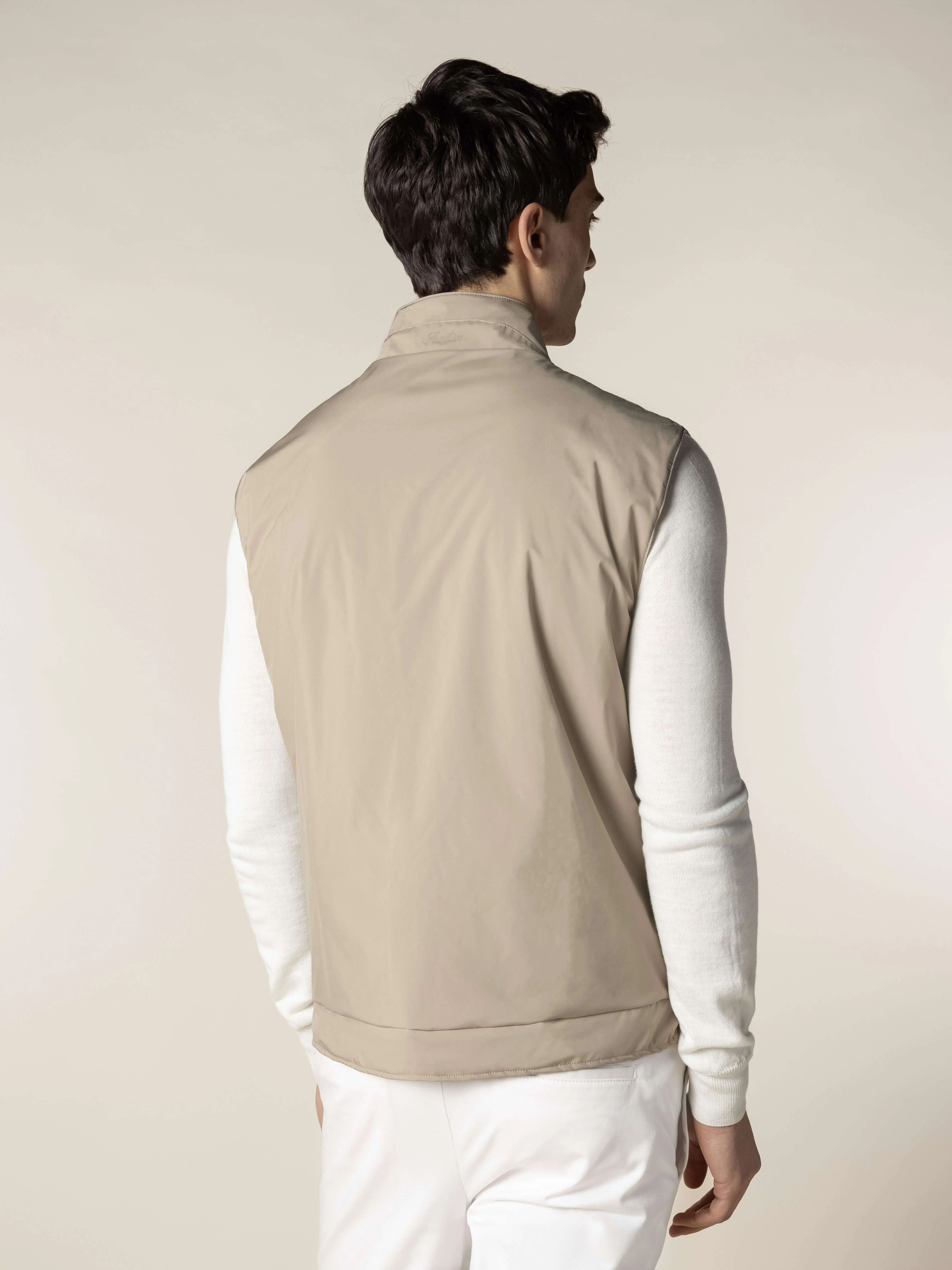 Beige Reversible Resort Body Warmer - Image 4