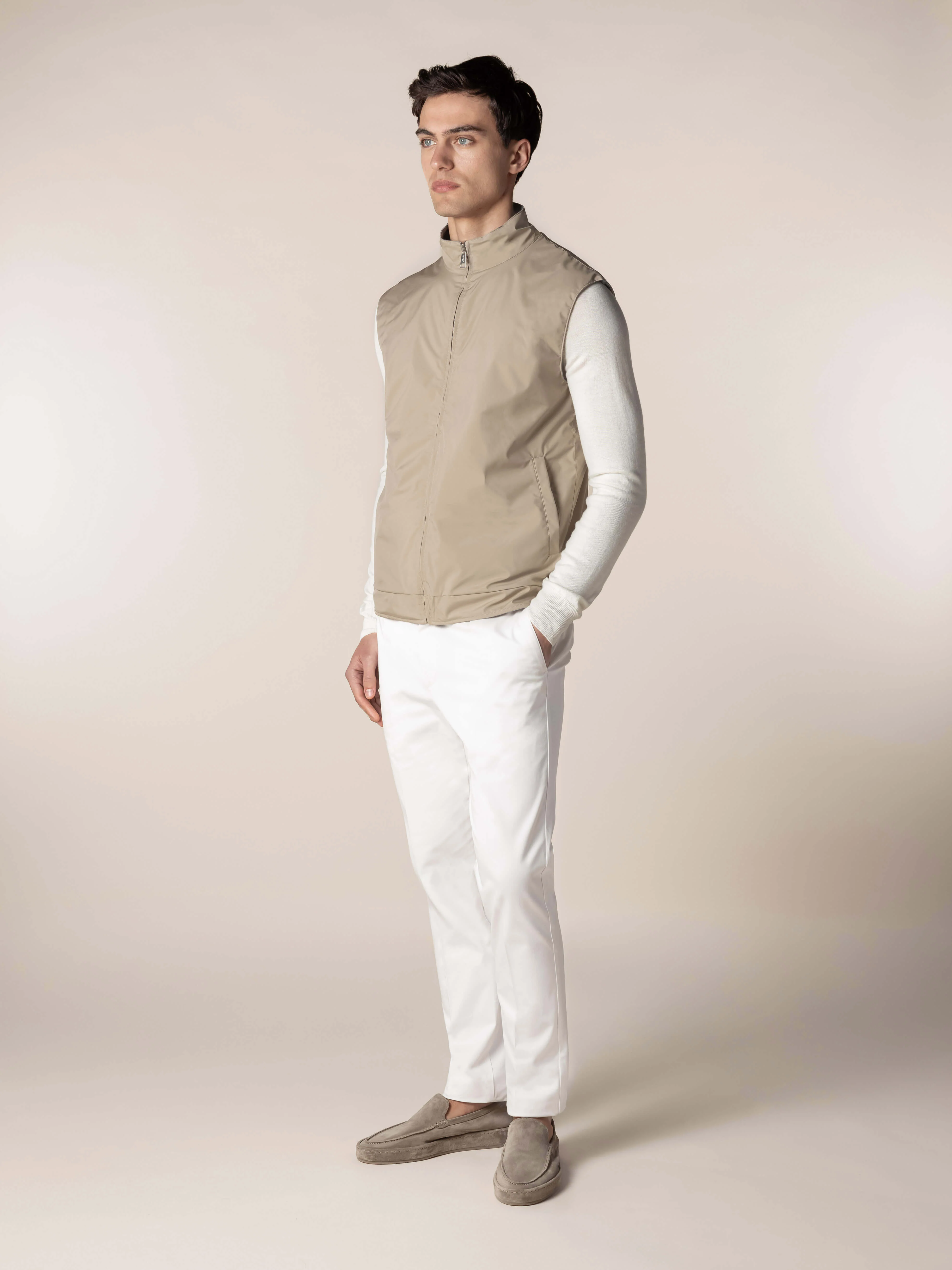 Beige Reversible Resort Body Warmer - Image 5