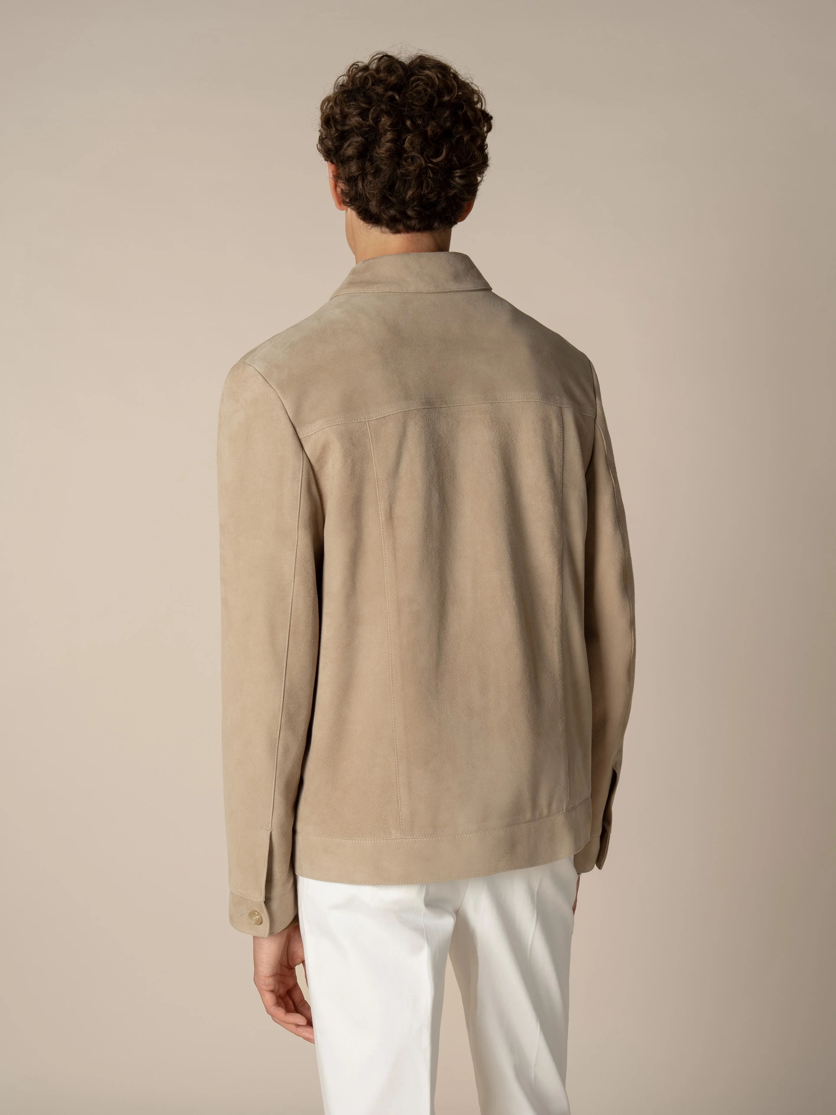 Light Beige Suede Jacket - Image 8