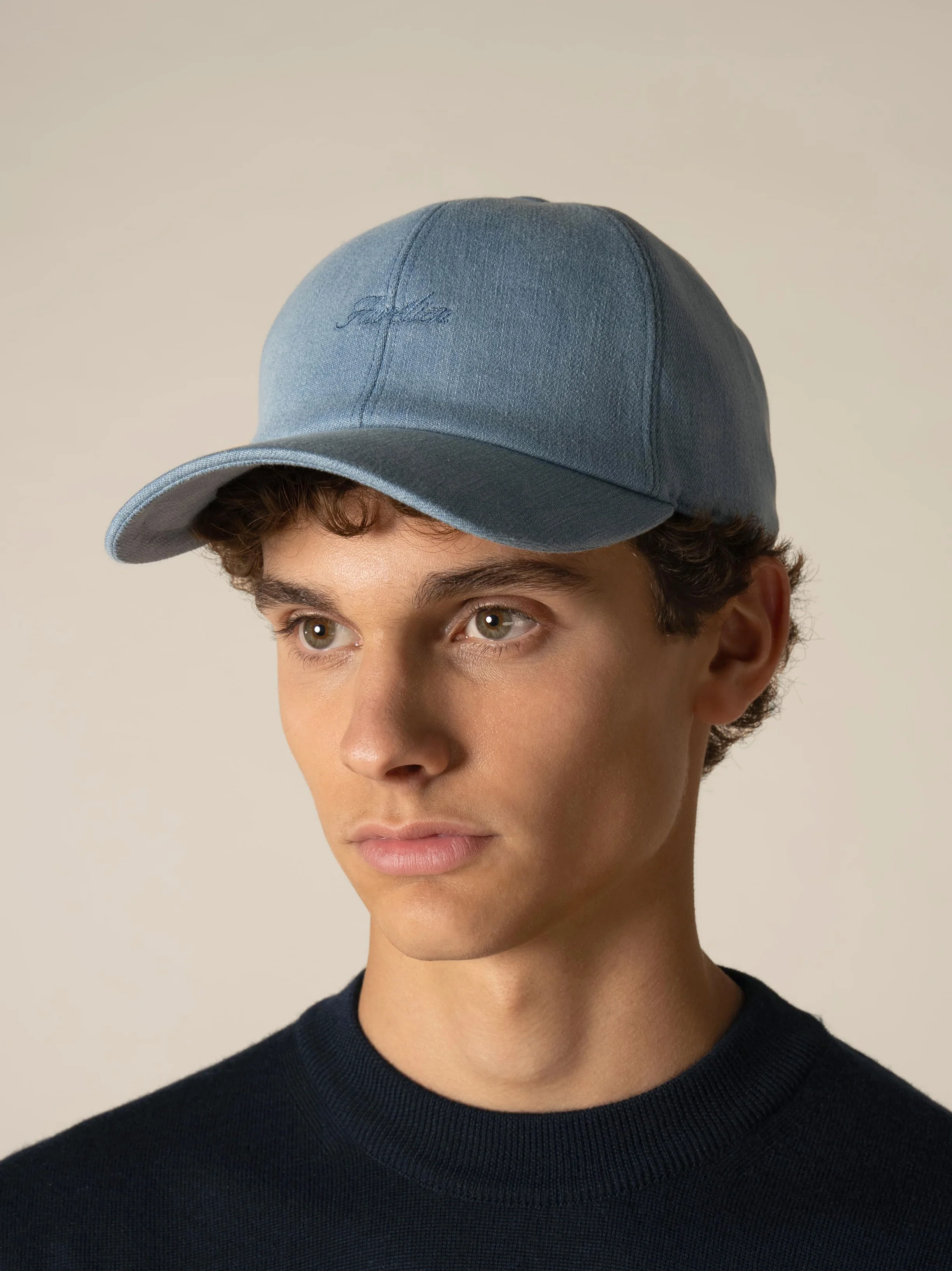 Light Blue Denim Baseball Cap - Image 2
