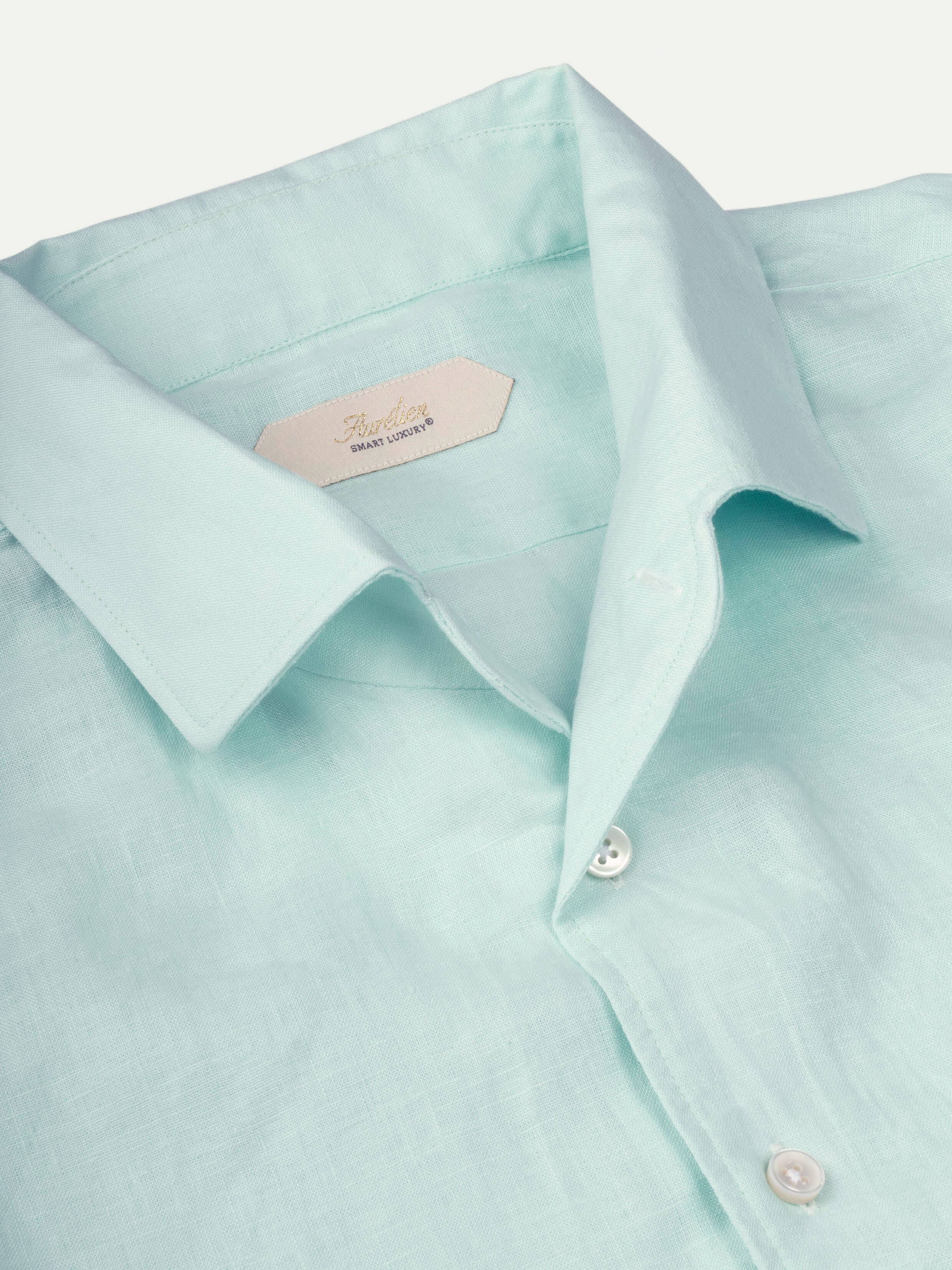 Light Green Linen Seaside Shirt - Image 4