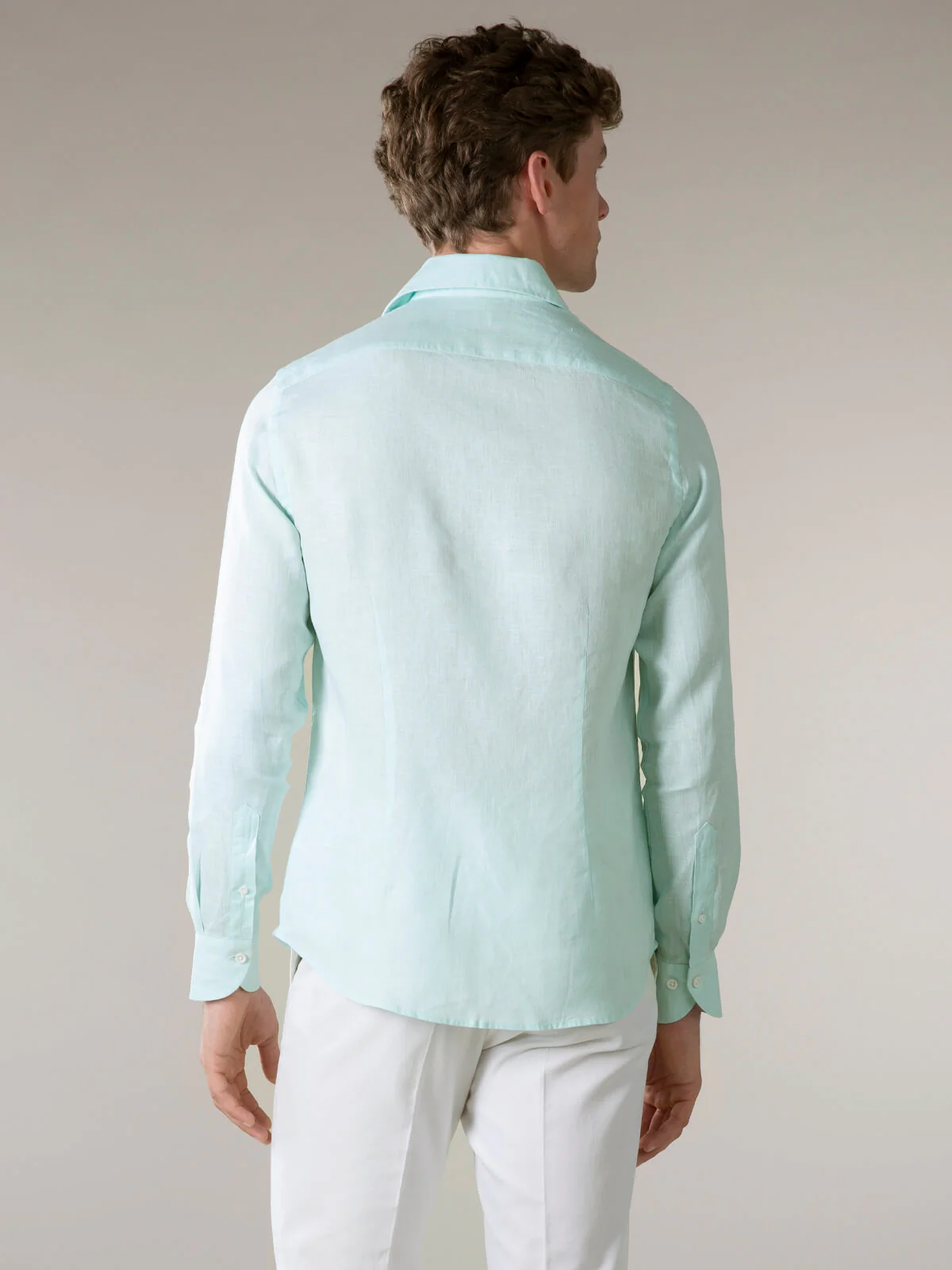 Light Green Linen Seaside Shirt - Image 5