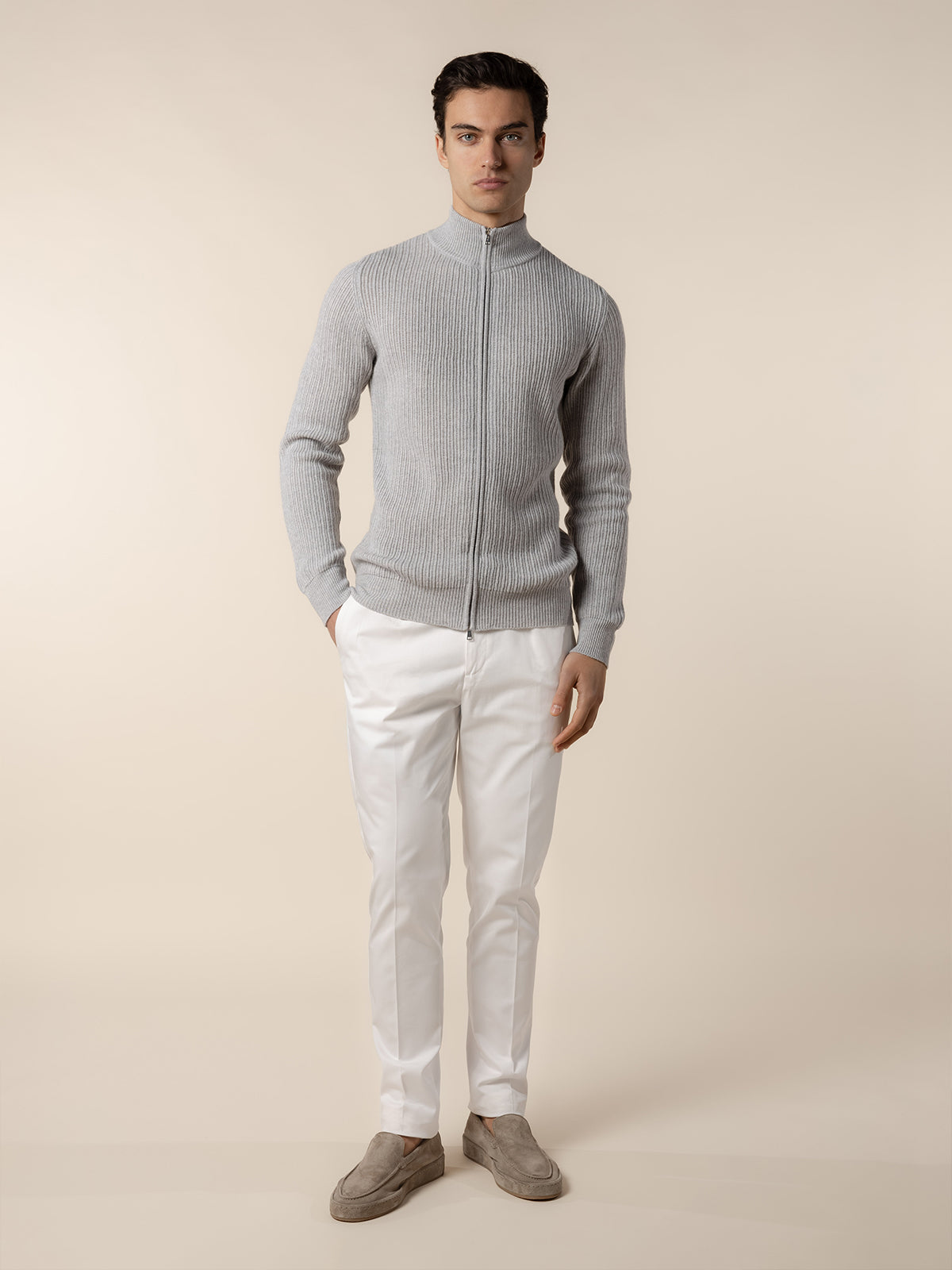 Light Grey Rib Vest - Image 6