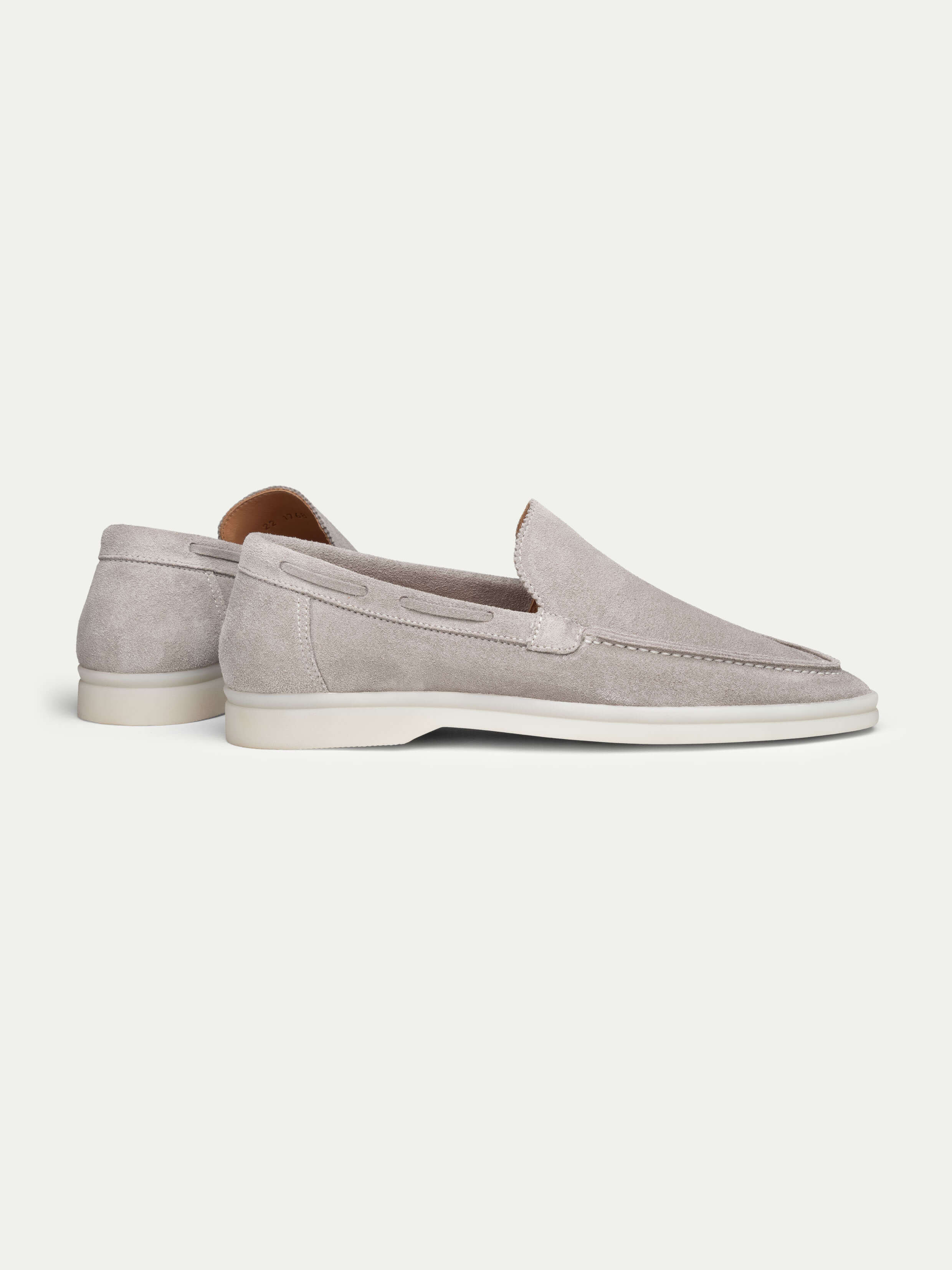 Lady Light Grey Yacht Loafers - Image 3