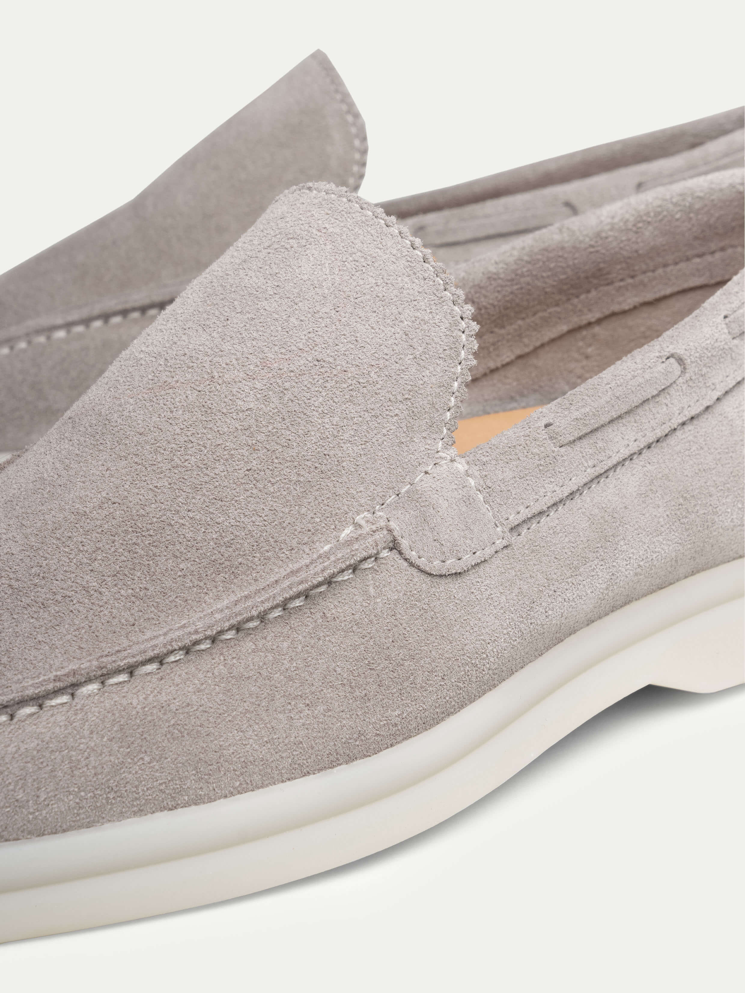 Lady Light Grey Yacht Loafers - Image 4