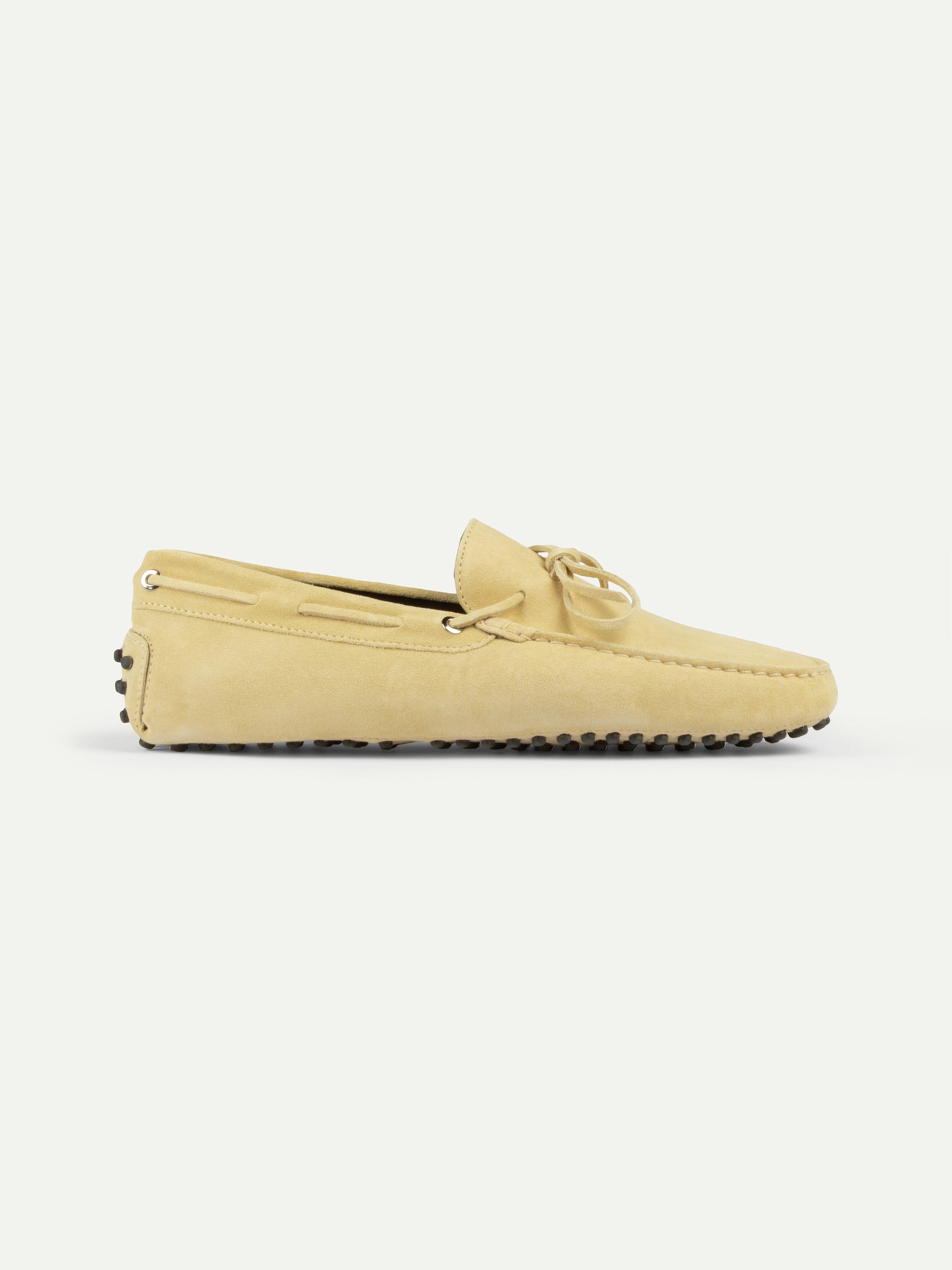 Light Yellow Suede Driving Shoes - Image 5