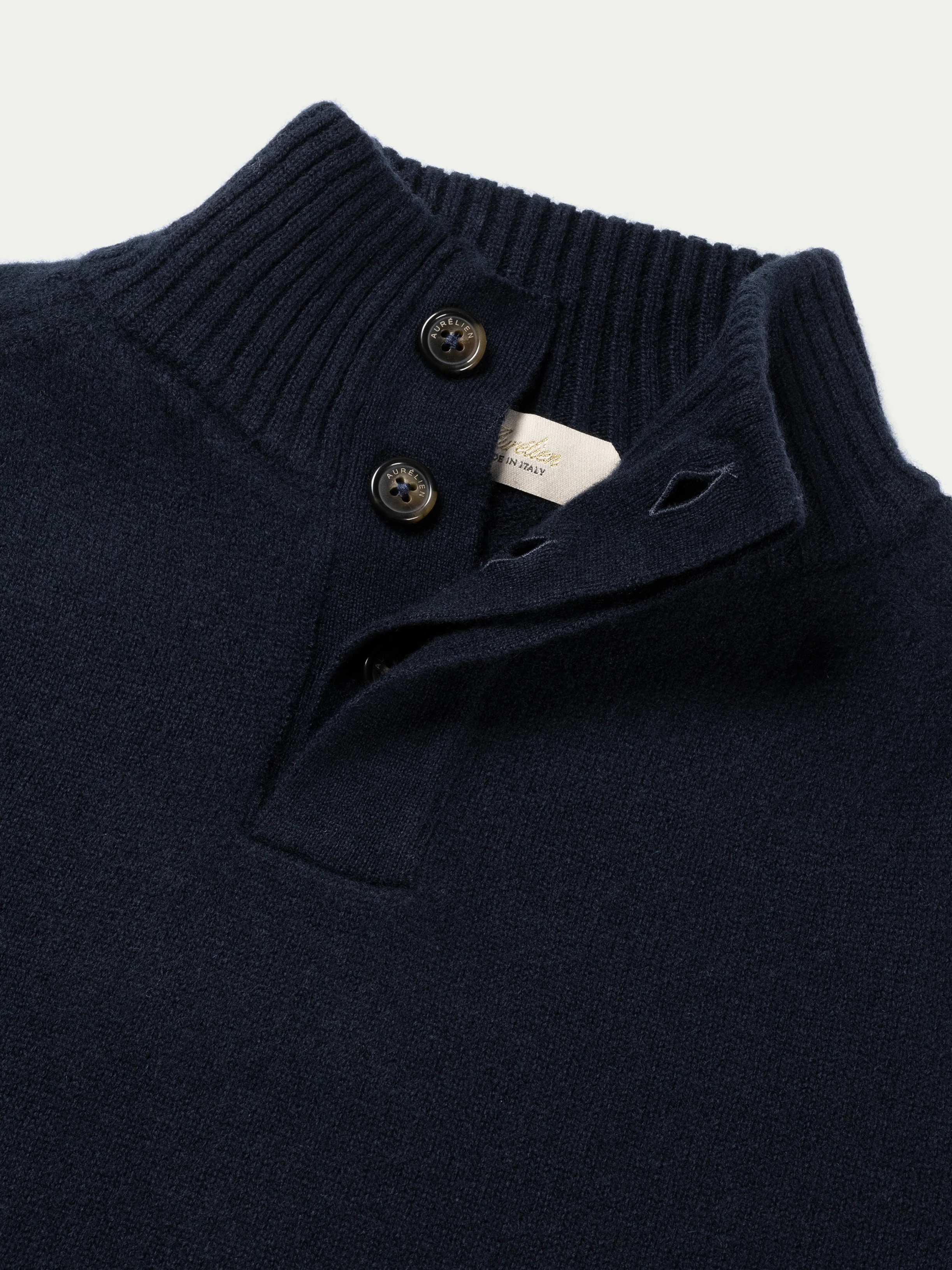 Navy City Button Sweater - Image 2