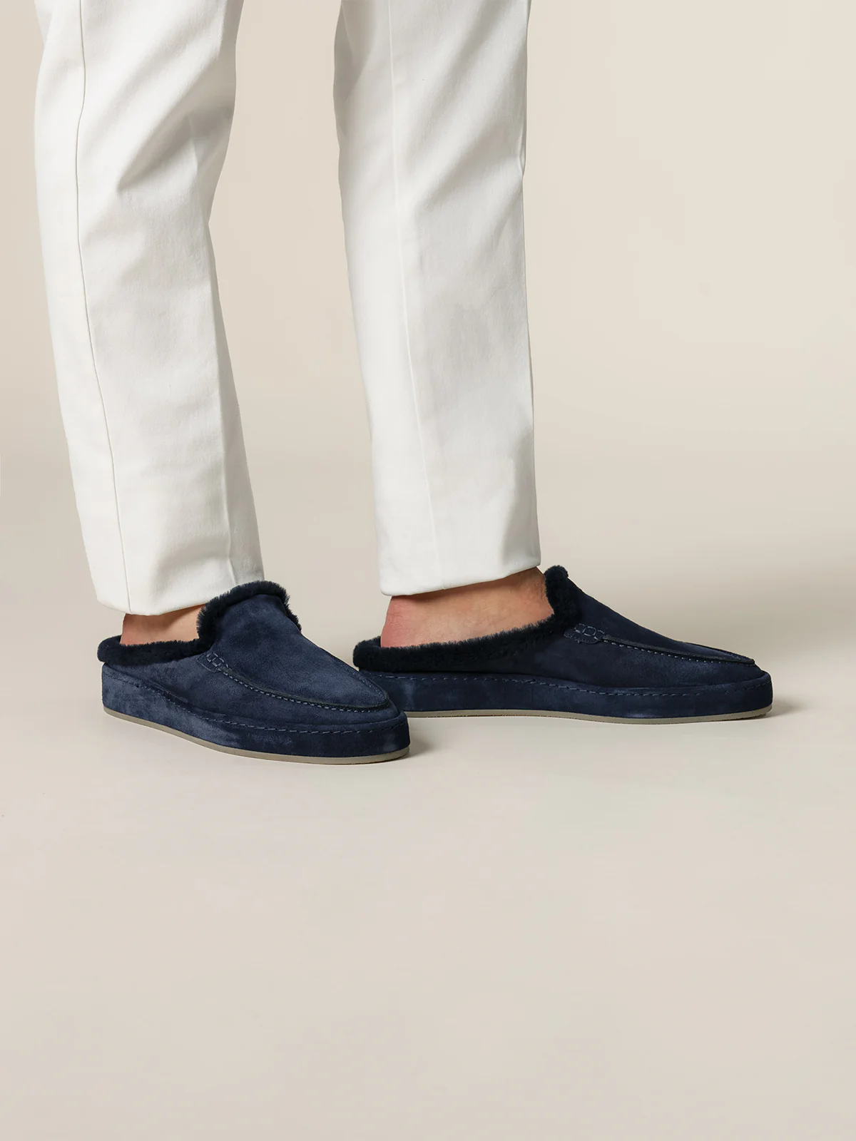 Navy Fur Voyager Slipper - Image 2