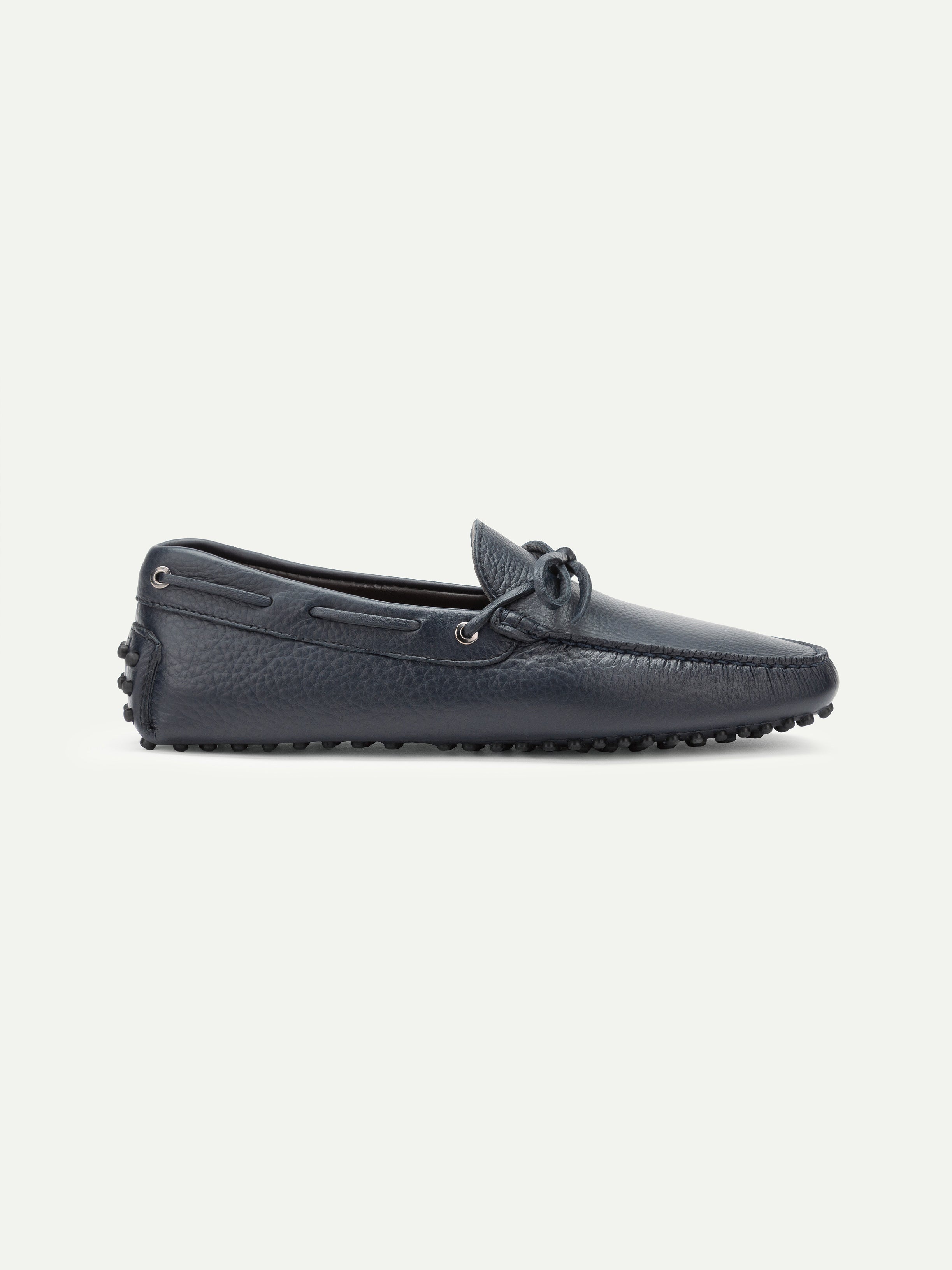 Navy Leather Driving Shoes - Image 5