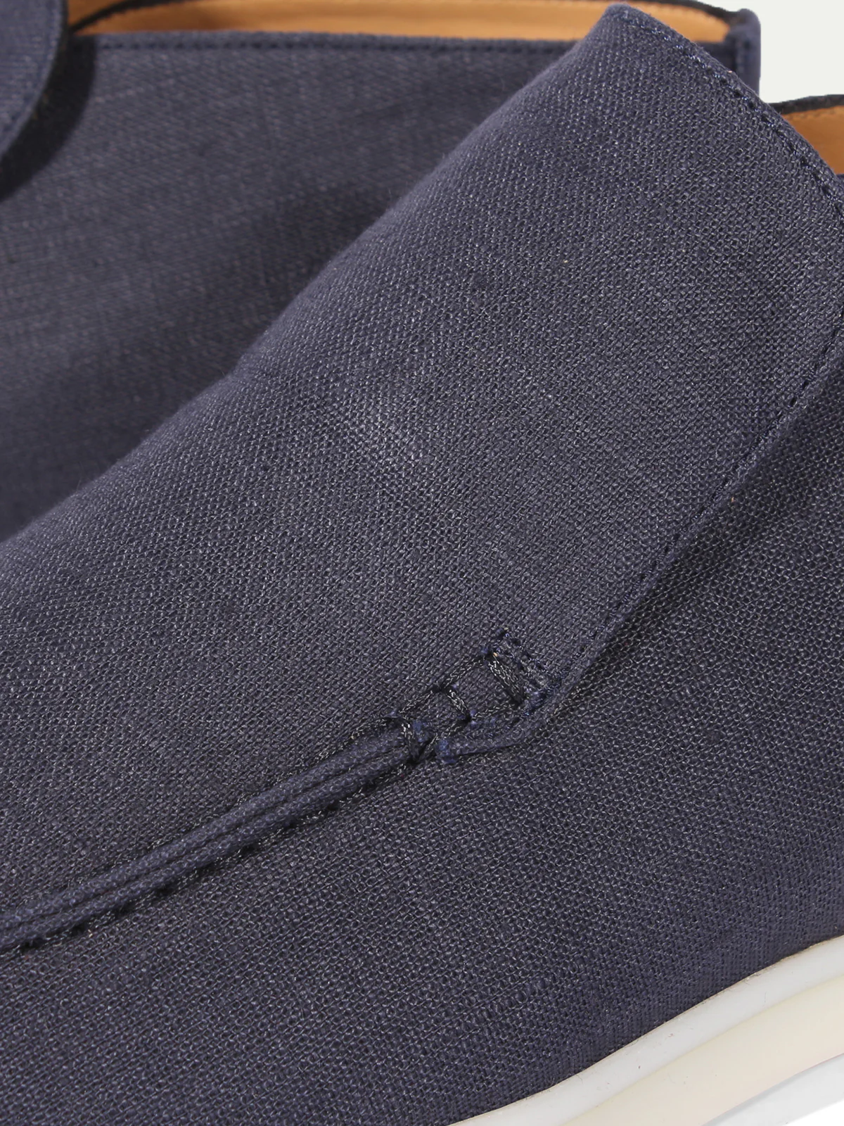 Navy Linen City Loafer - Image 3