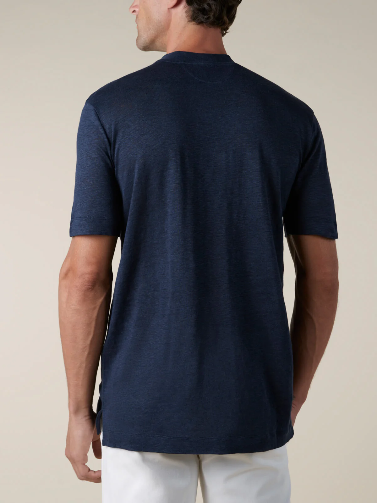 Navy Linen City T-shirt - Image 5