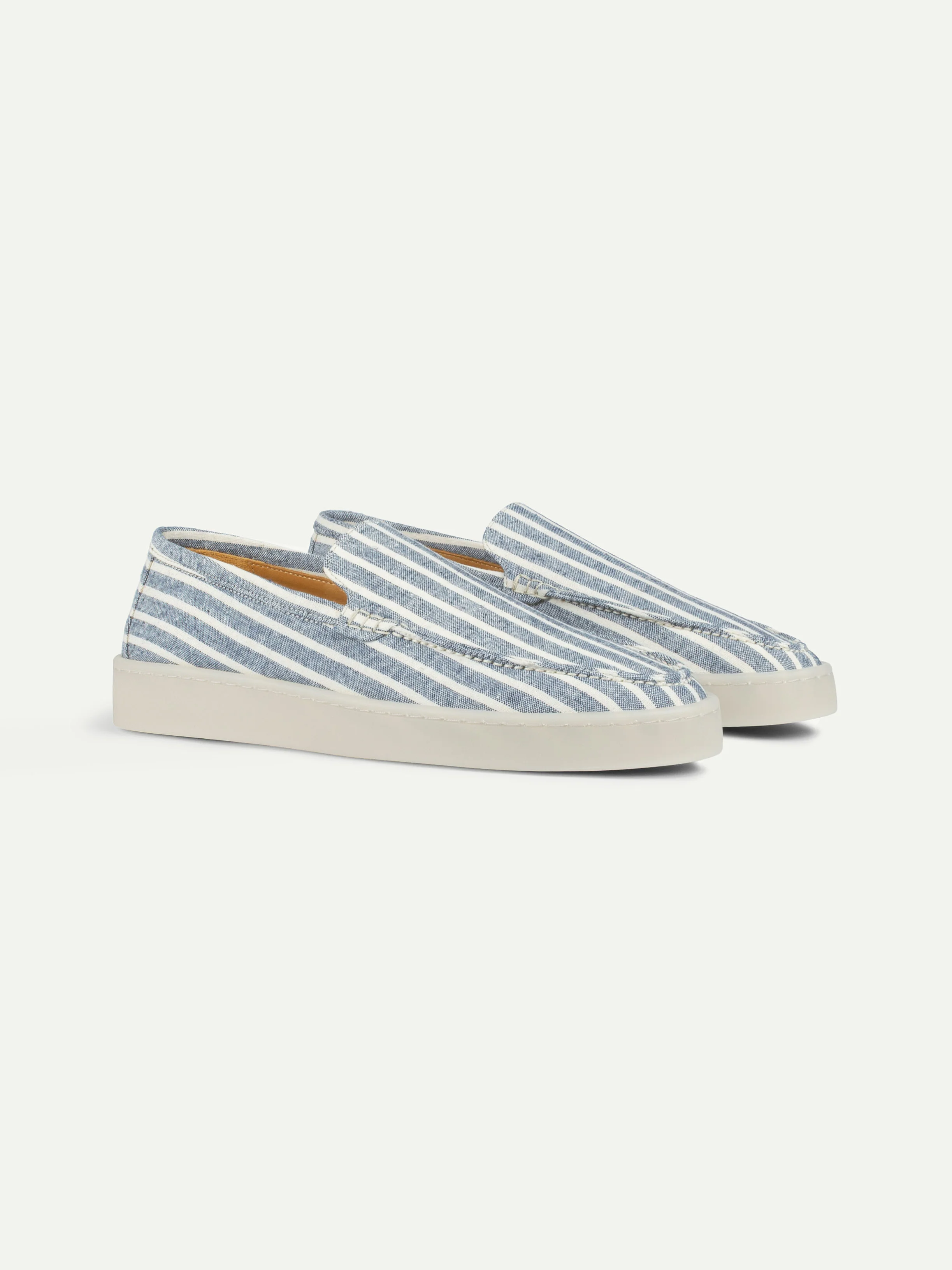 Navy Linen Striped Urban Loafer