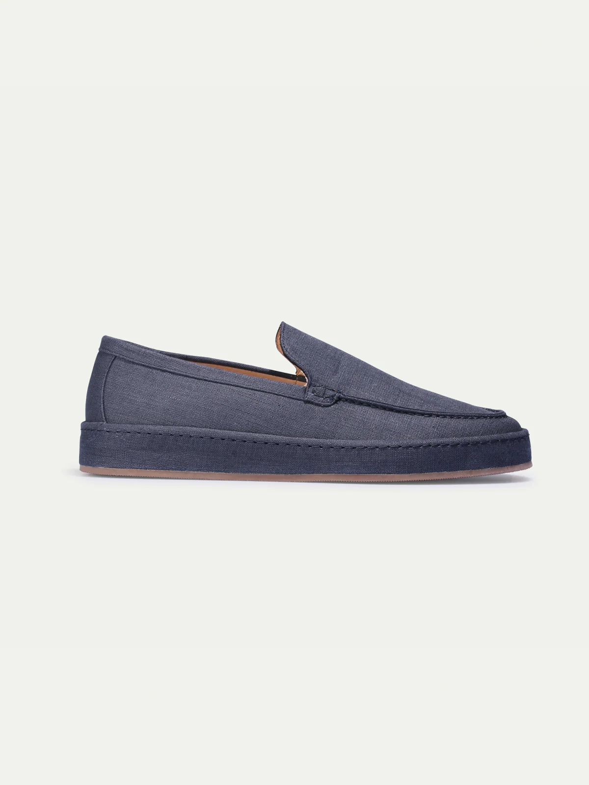 Navy Linen Voyager Loafer - Image 3
