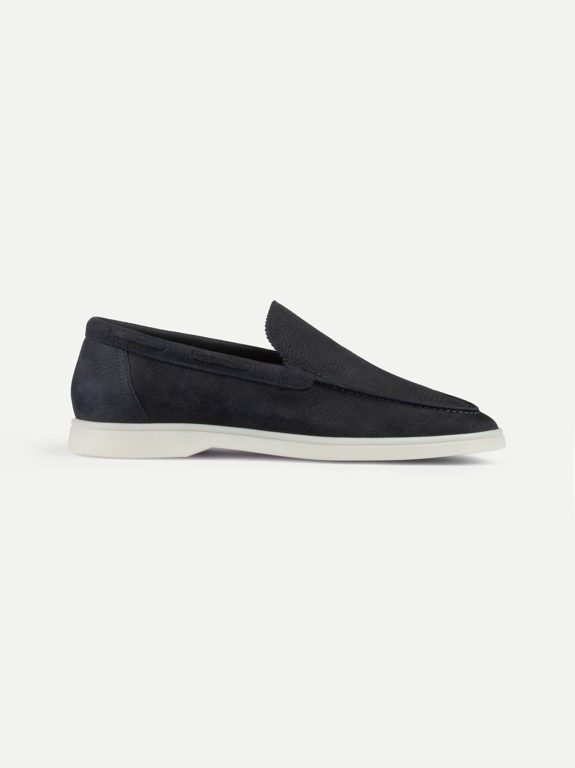 Navy Nubuck Yacht Loafers - Image 4