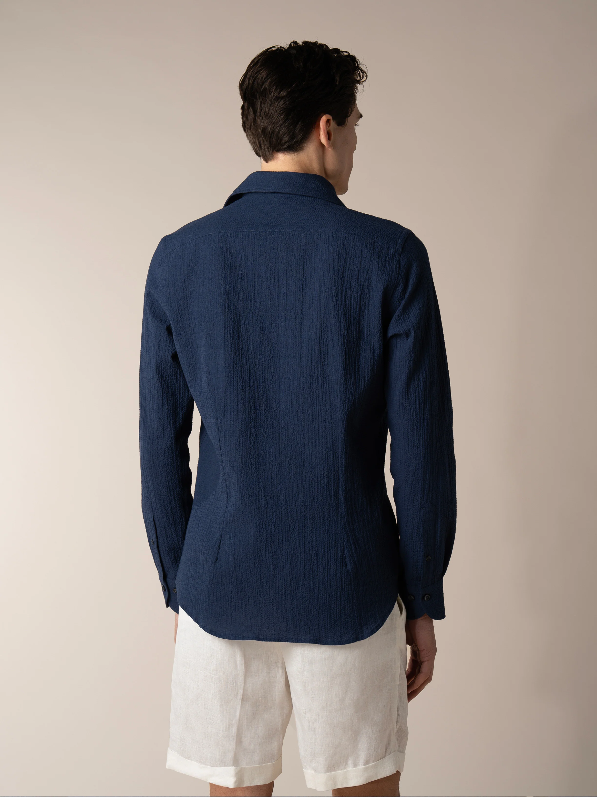 Navy Seersucker Shirt - Image 5