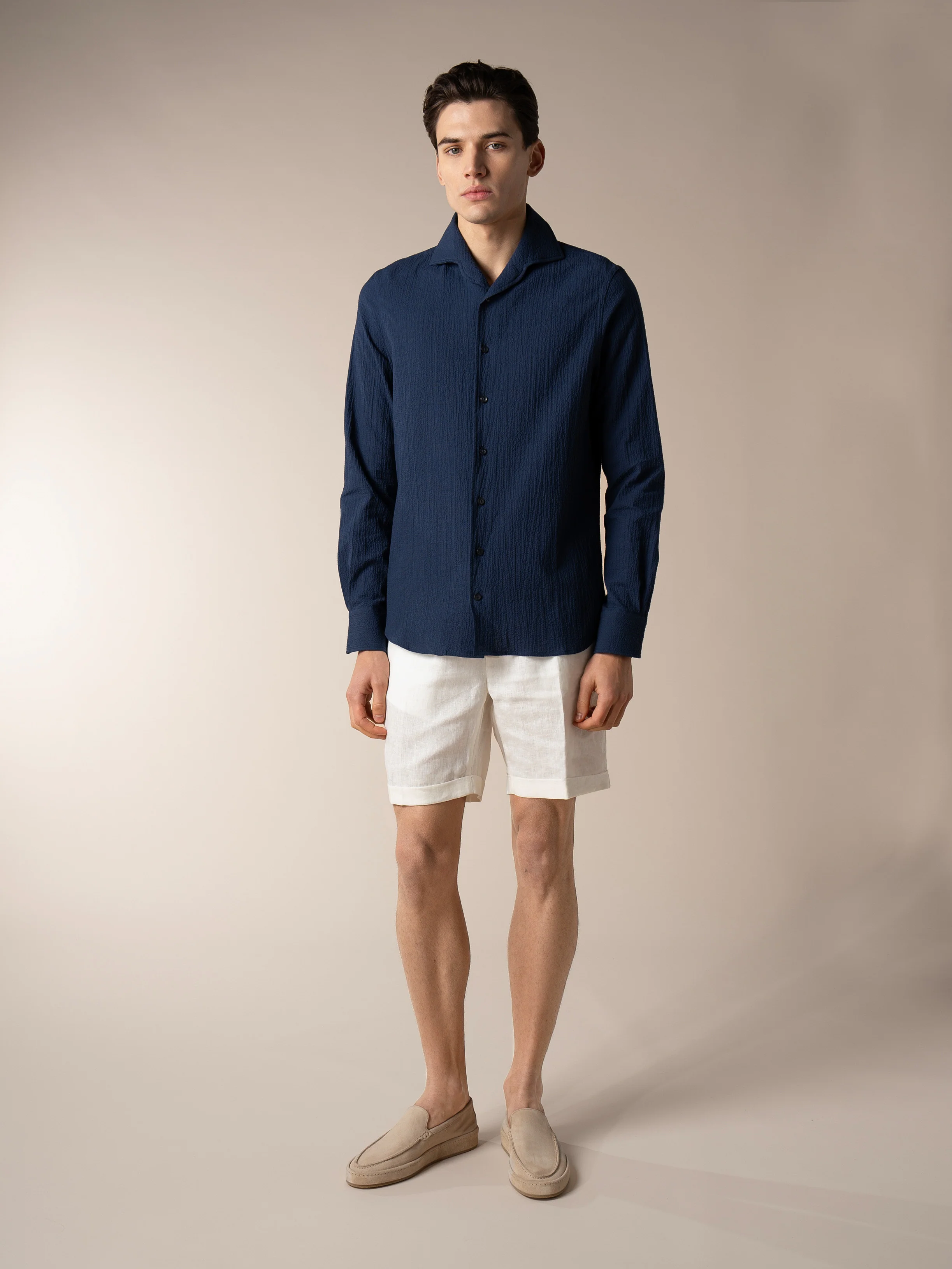 Navy Seersucker Shirt - Image 6
