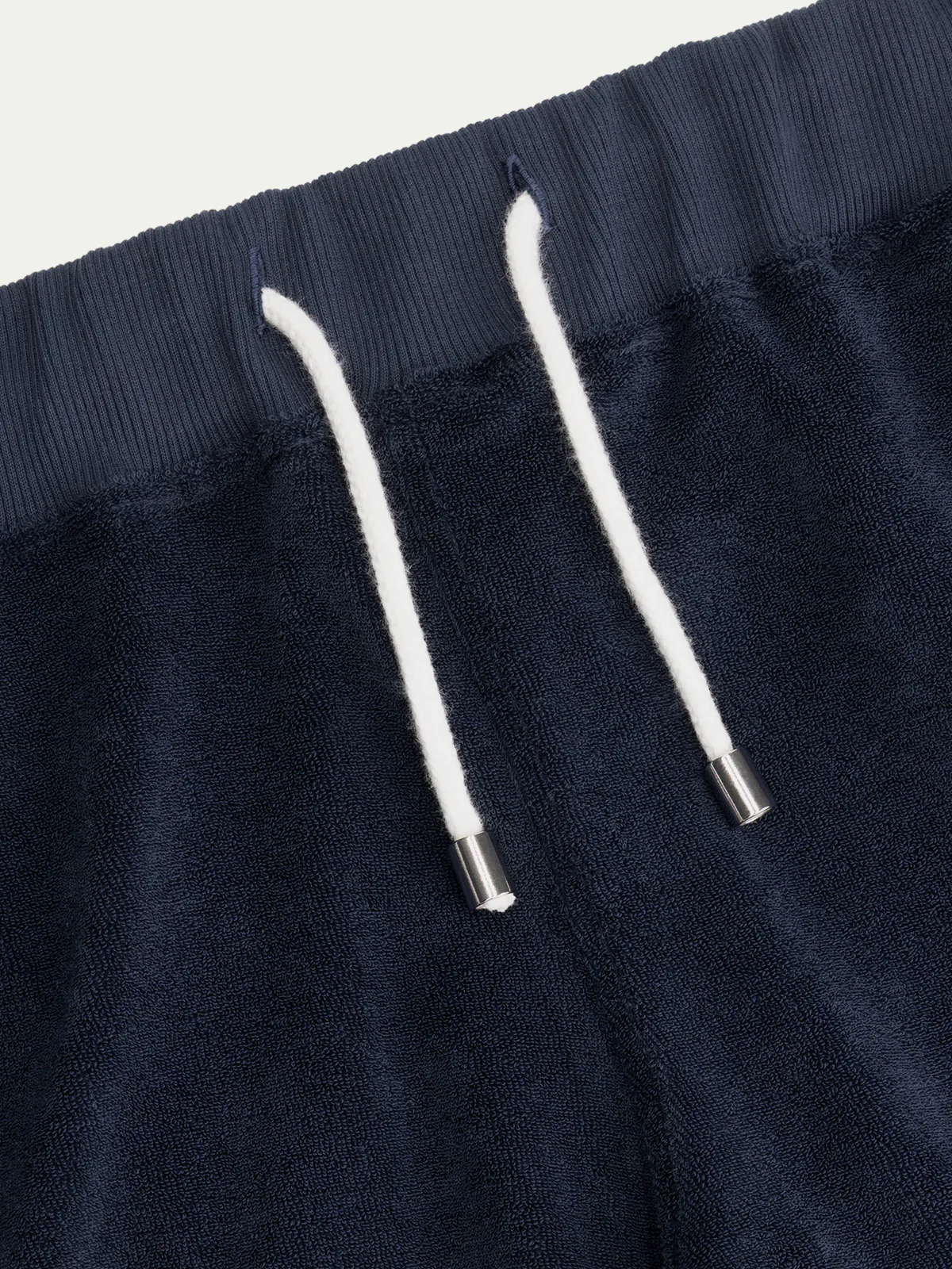 Navy Terry Towelling Leisure Shorts - Image 2