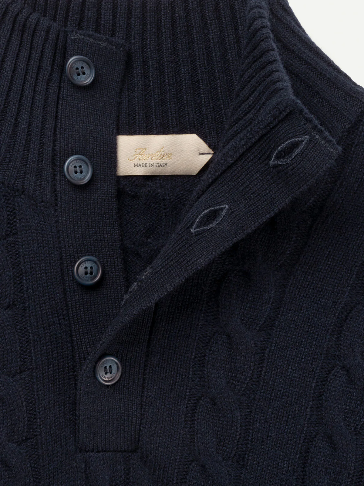 Navy Winter Button Sweater - Image 4