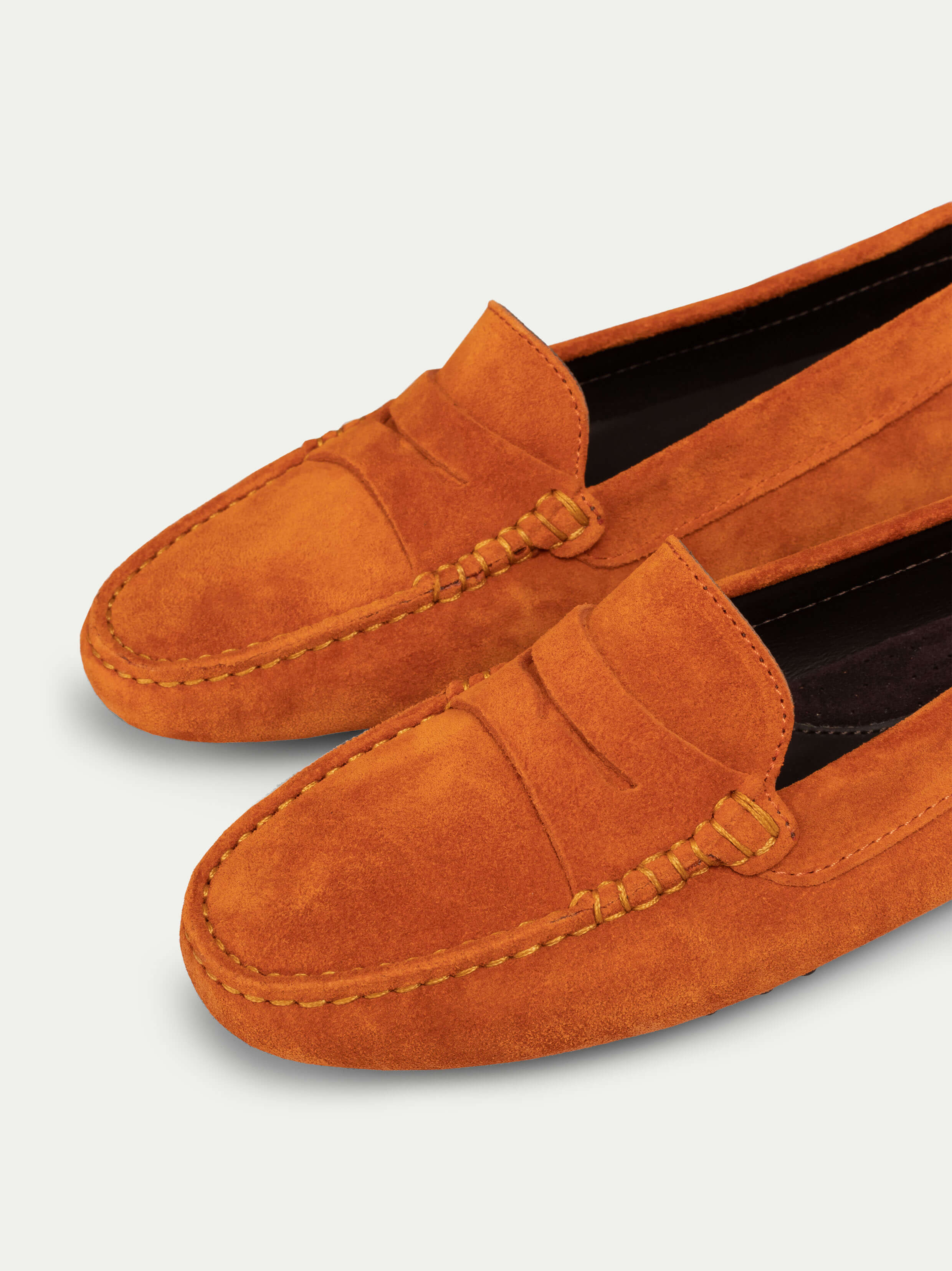 Orange Suede Driving Shoes - Image 4