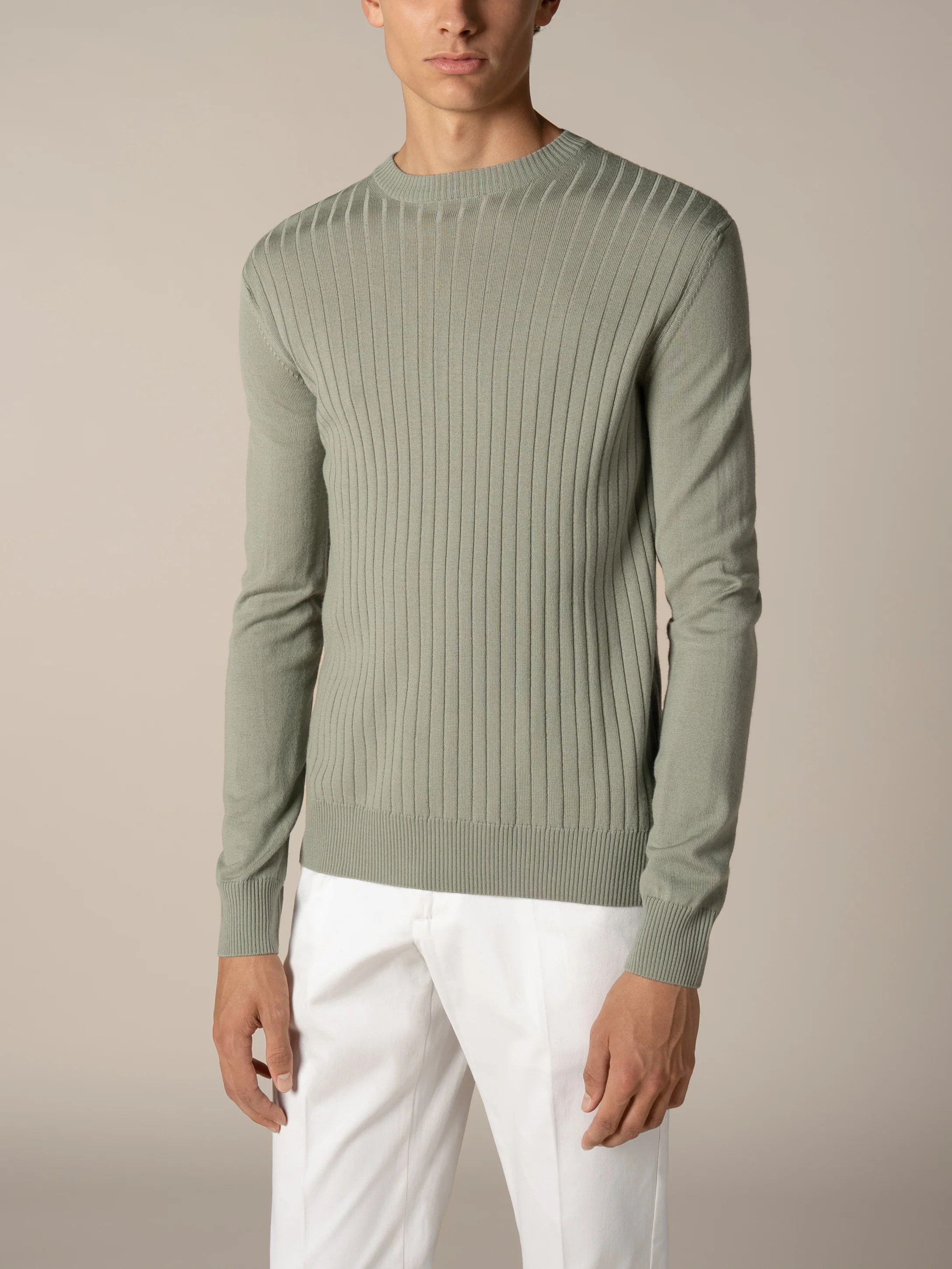 Pistache Ribbed City Crew - Image 2