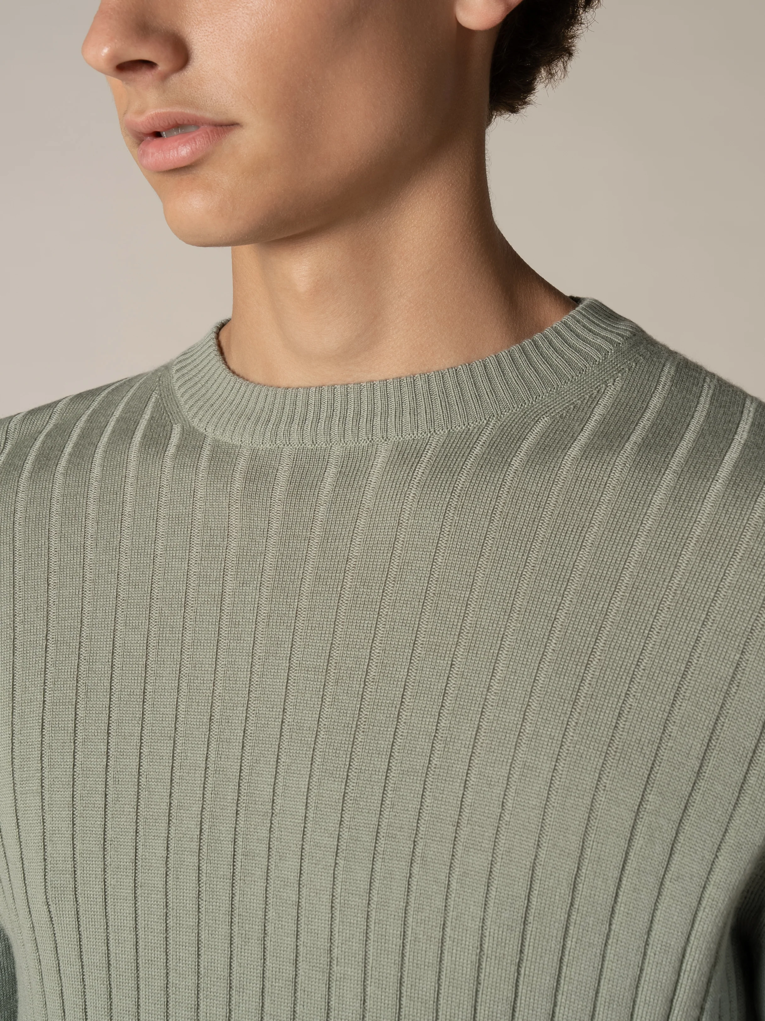 Pistache Ribbed City Crew - Image 3