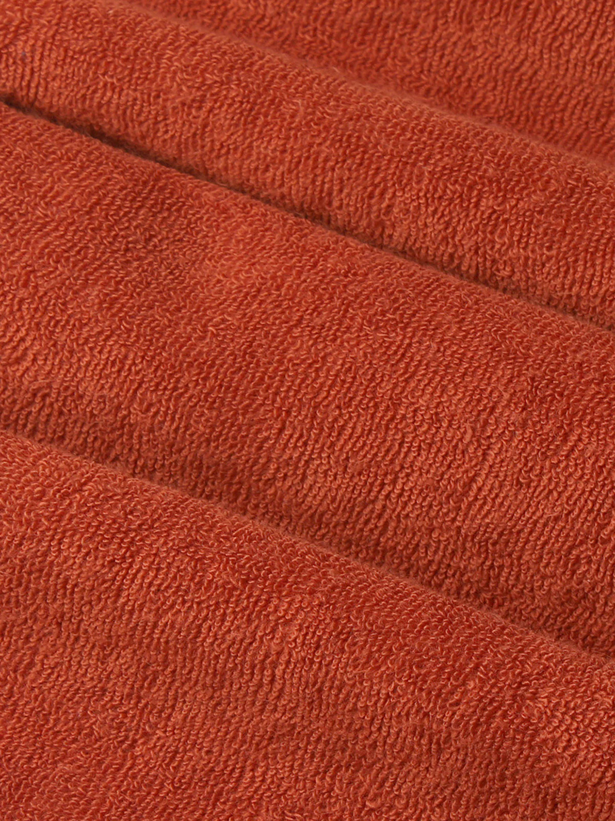 Rust Terry Towelling Polo Shirt - Image 5