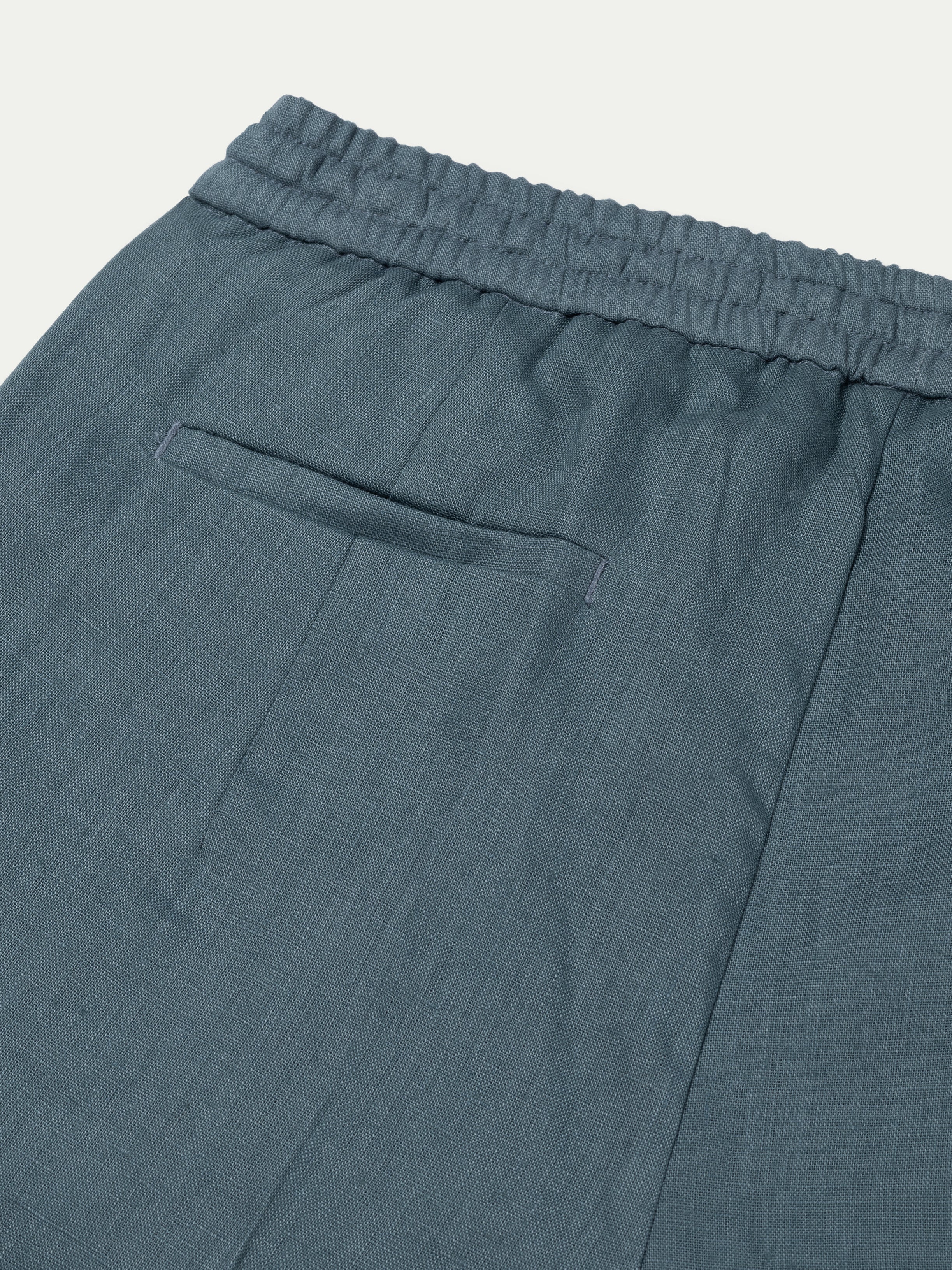 Sea Green Linen Seaside Shorts - Image 2