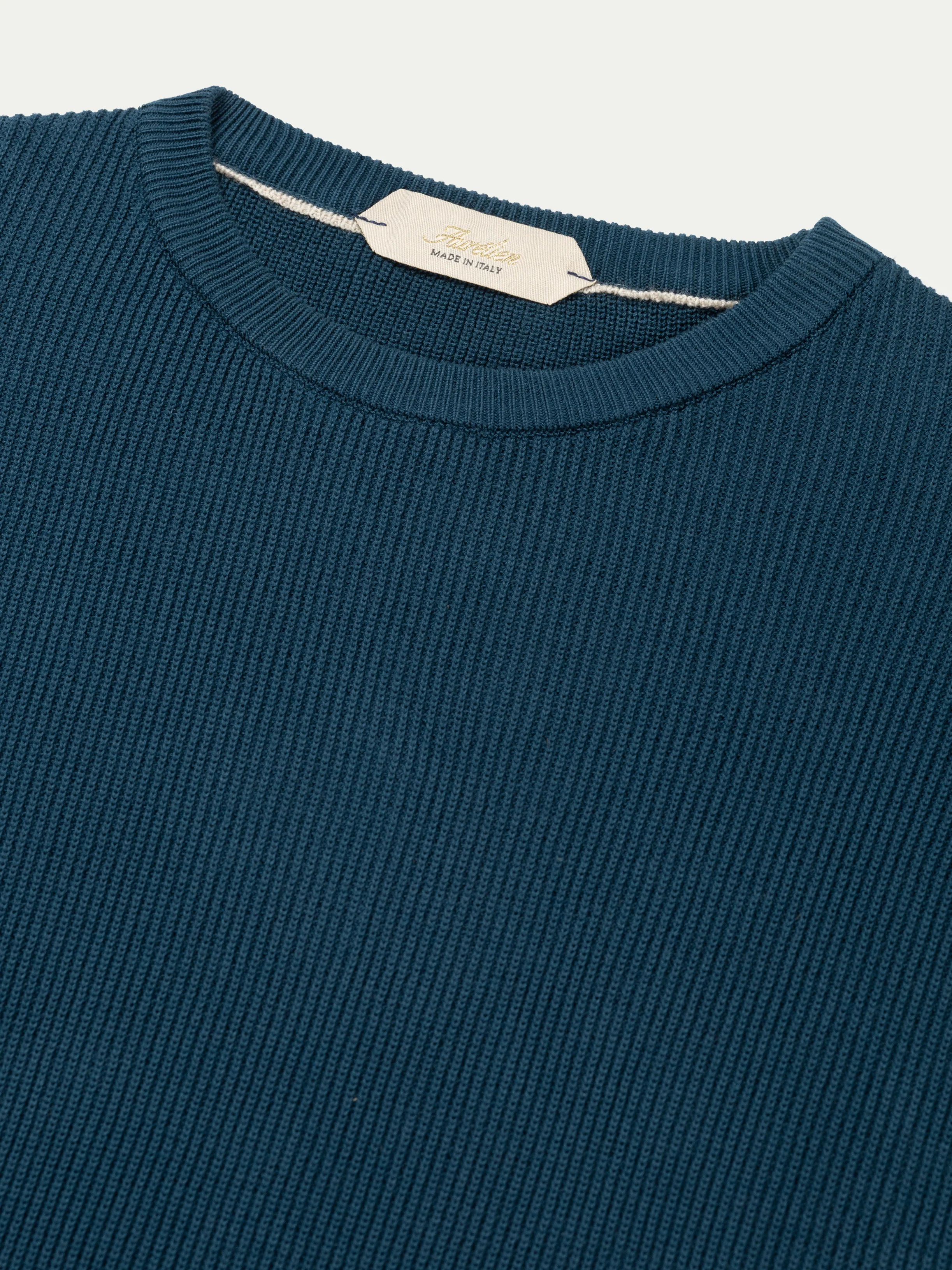 Sea Green Ribbed T-Shirt - Image 3