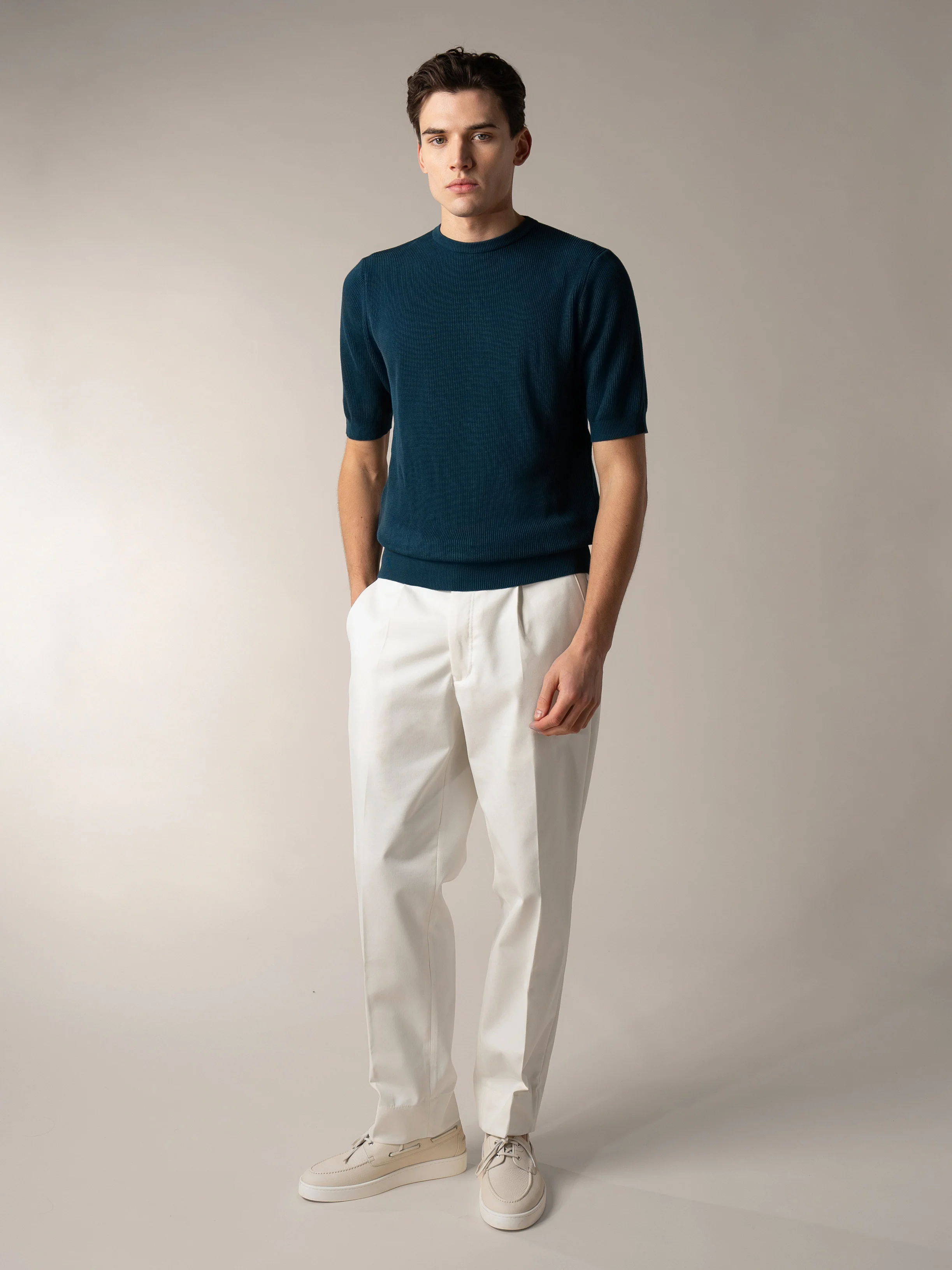 Sea Green Ribbed T-Shirt - Image 5
