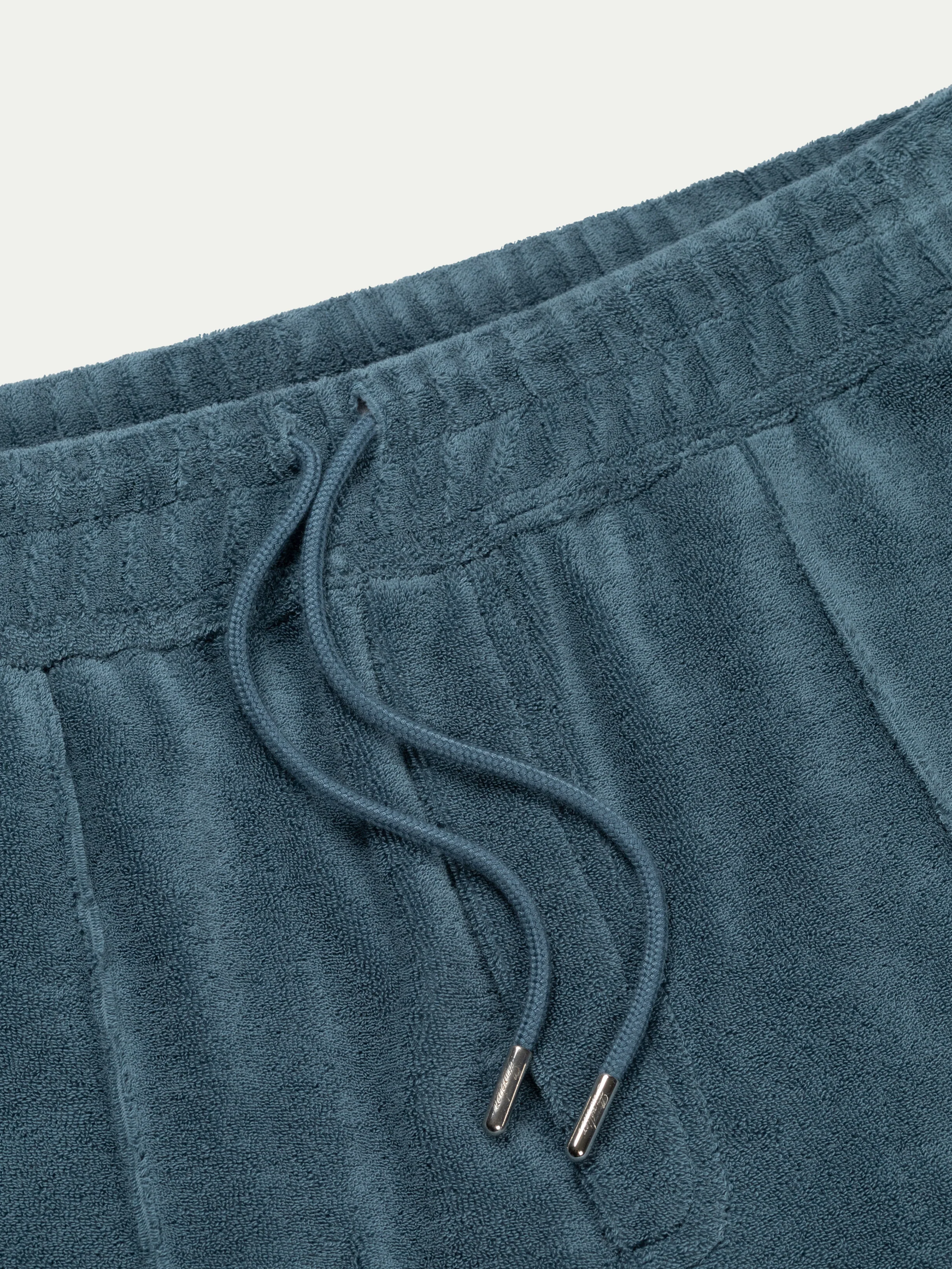 Sea Green Terry Towelling Leisure Shorts - Image 3