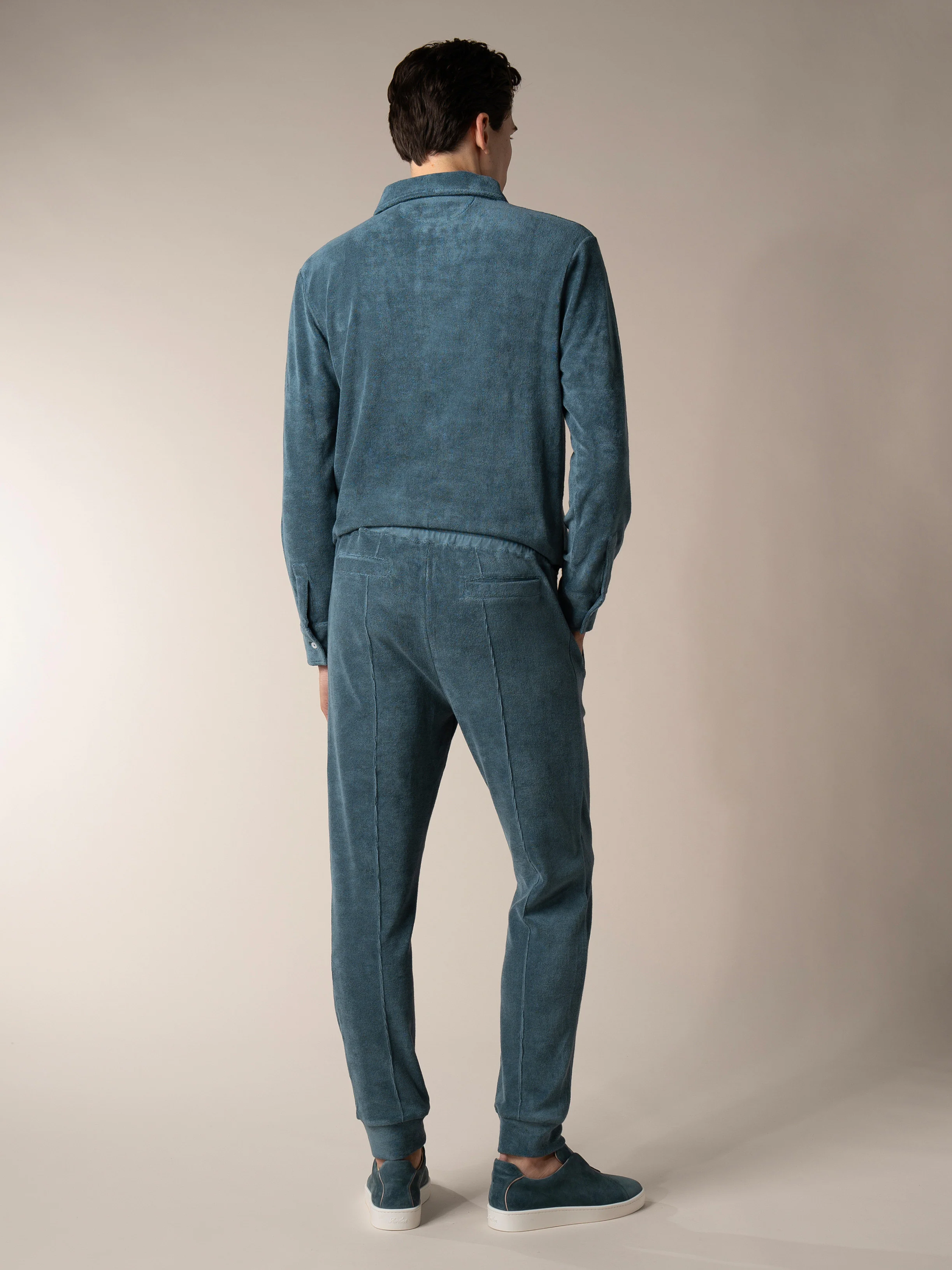 Sea Green Terry Towelling Leisure Trousers - Image 4