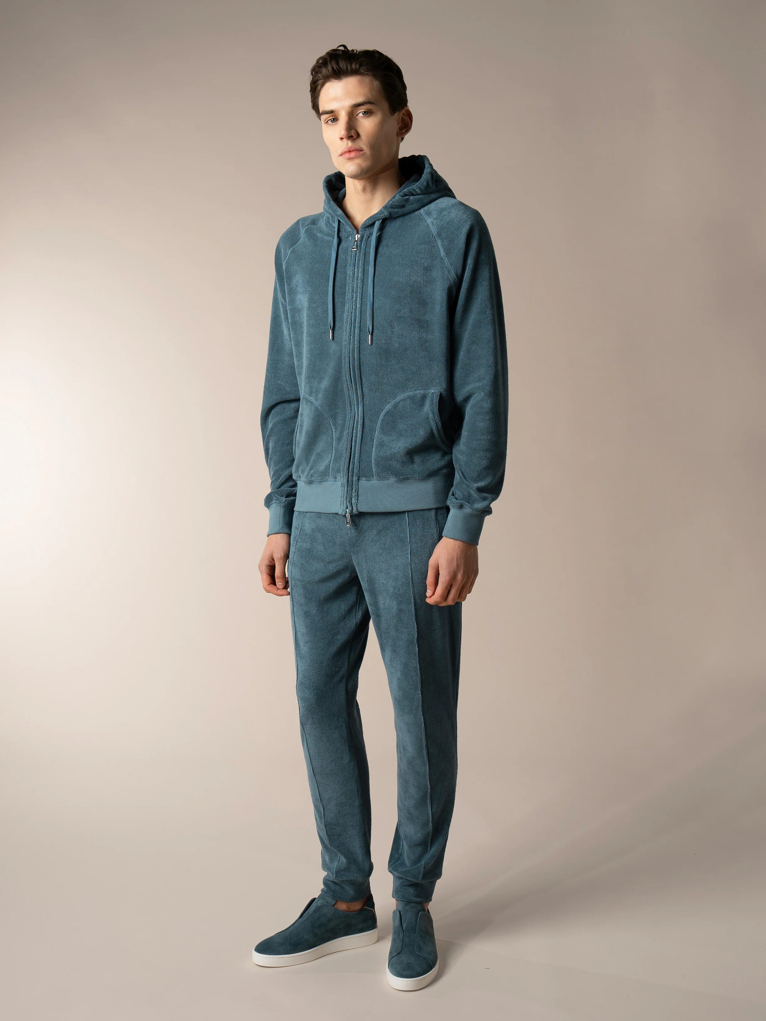 Sea Green Terry Towelling Leisure Trousers - Image 5