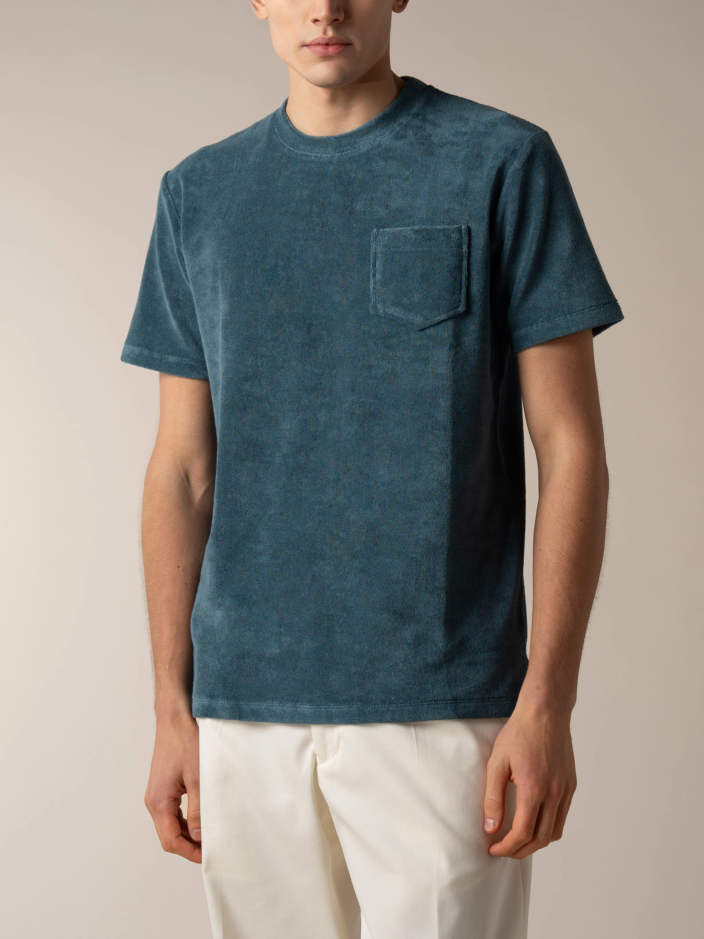 Sea Green Terry Towelling T-Shirt - Image 2