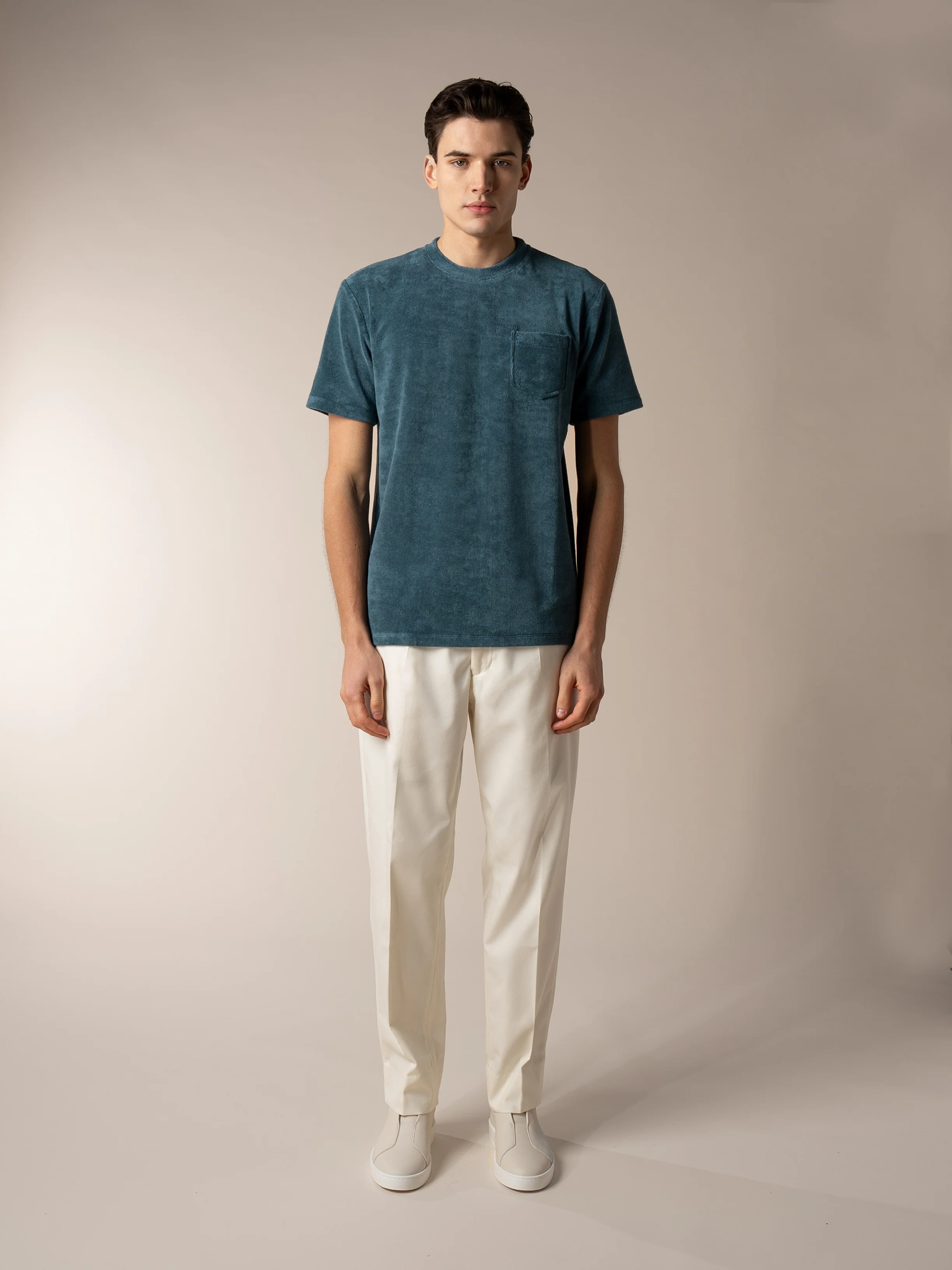 Sea Green Terry Towelling T-Shirt - Image 6