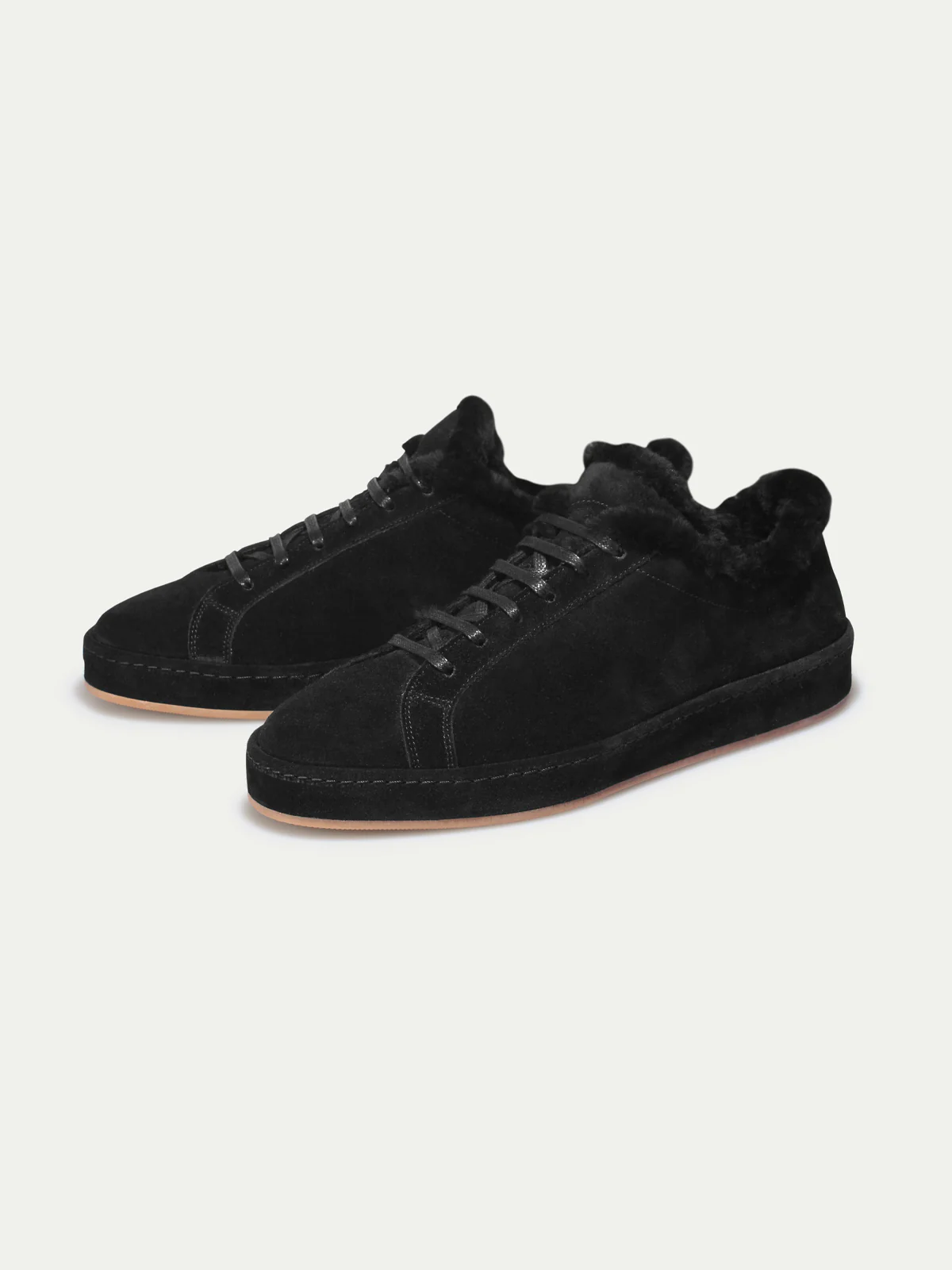 Shearling-lined Black Voyager Sneaker - Image 4