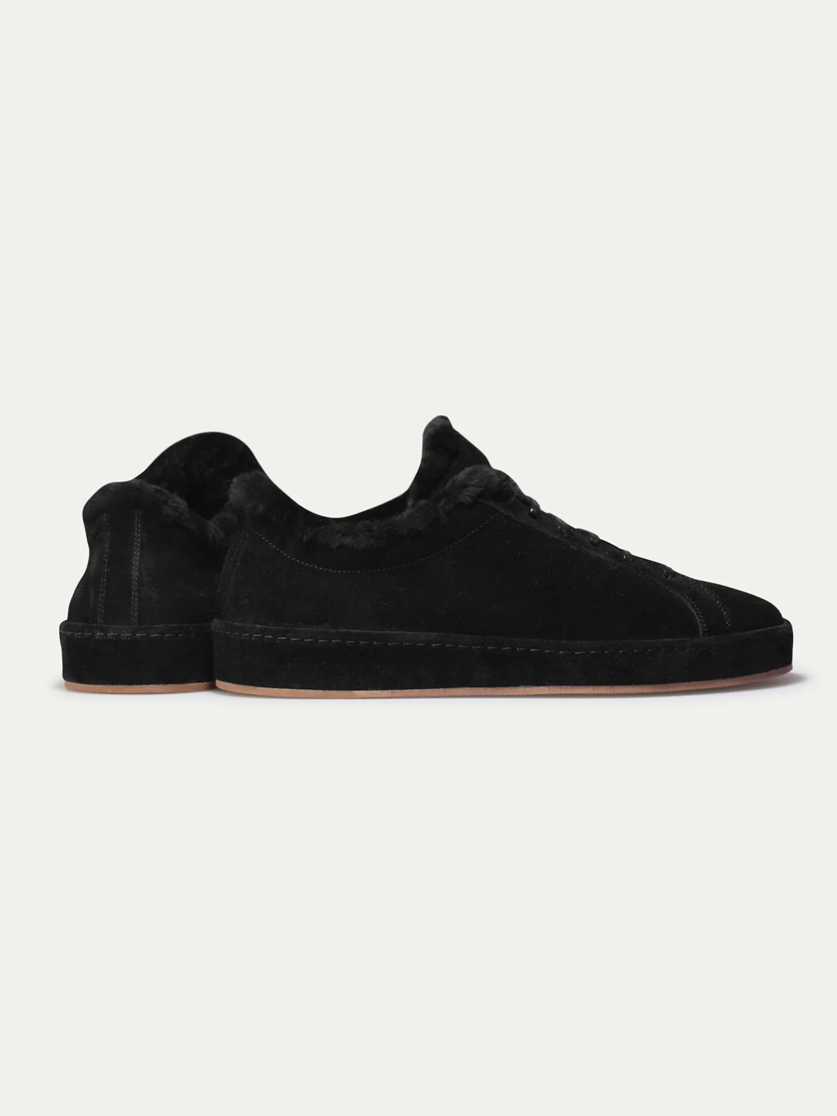 Shearling-lined Black Voyager Sneaker - Image 6