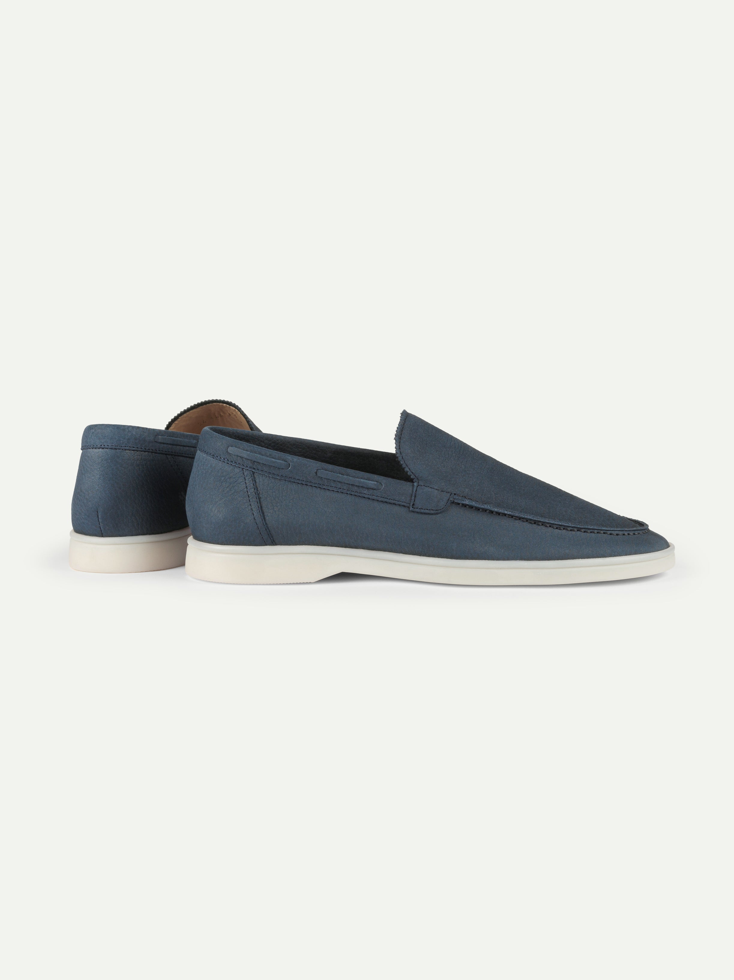 Steel Blue Nubuck Yacht Loafers - Image 4