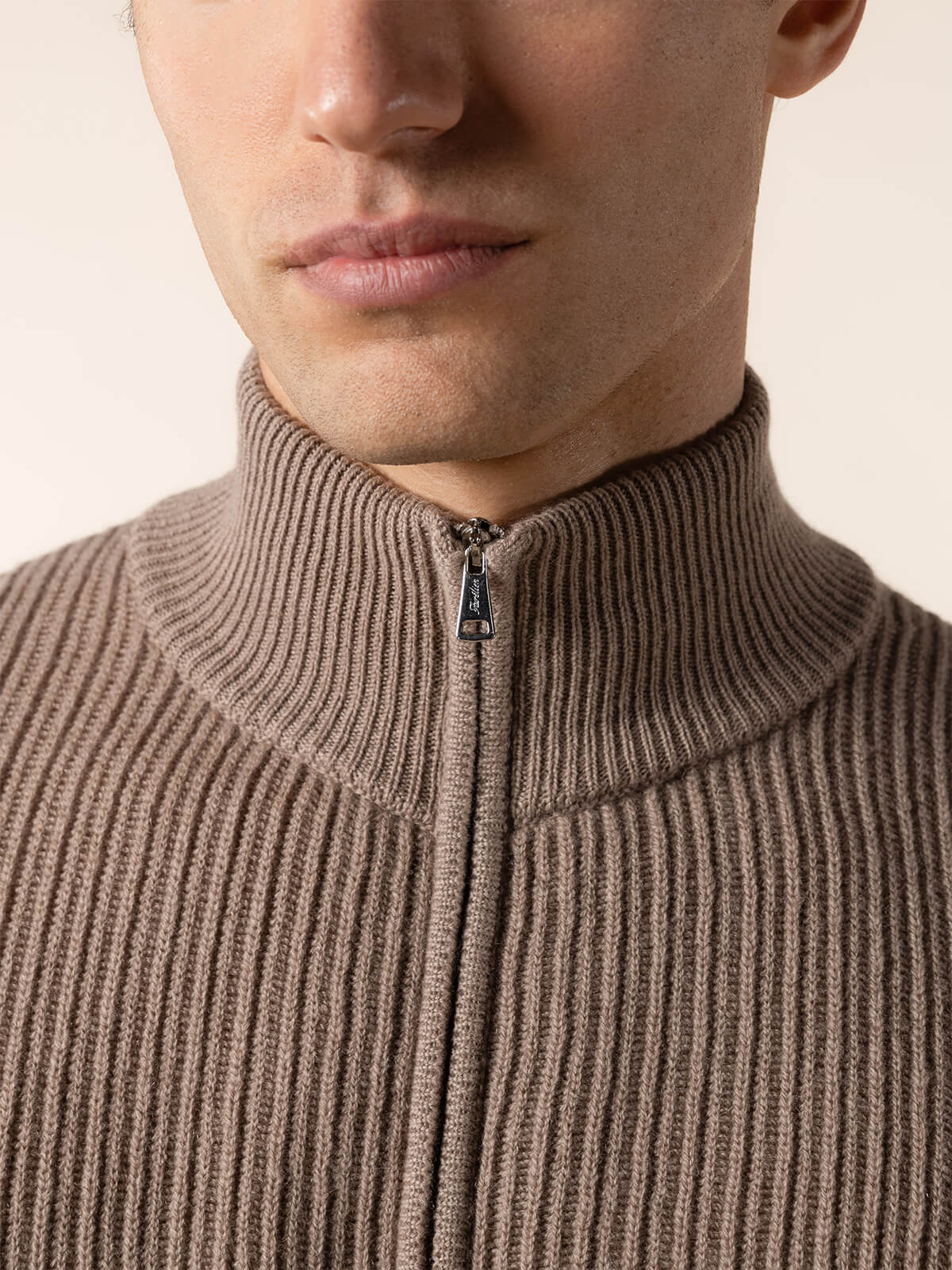 Taupe Rib Vest - Image 4