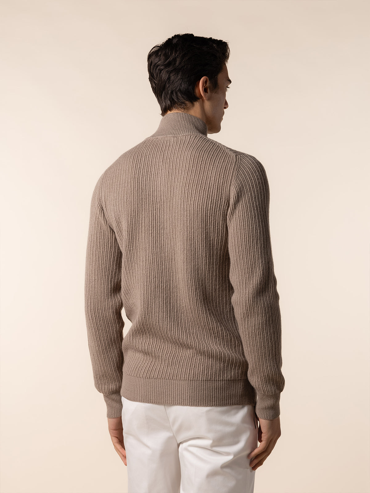 Taupe Rib Vest - Image 5