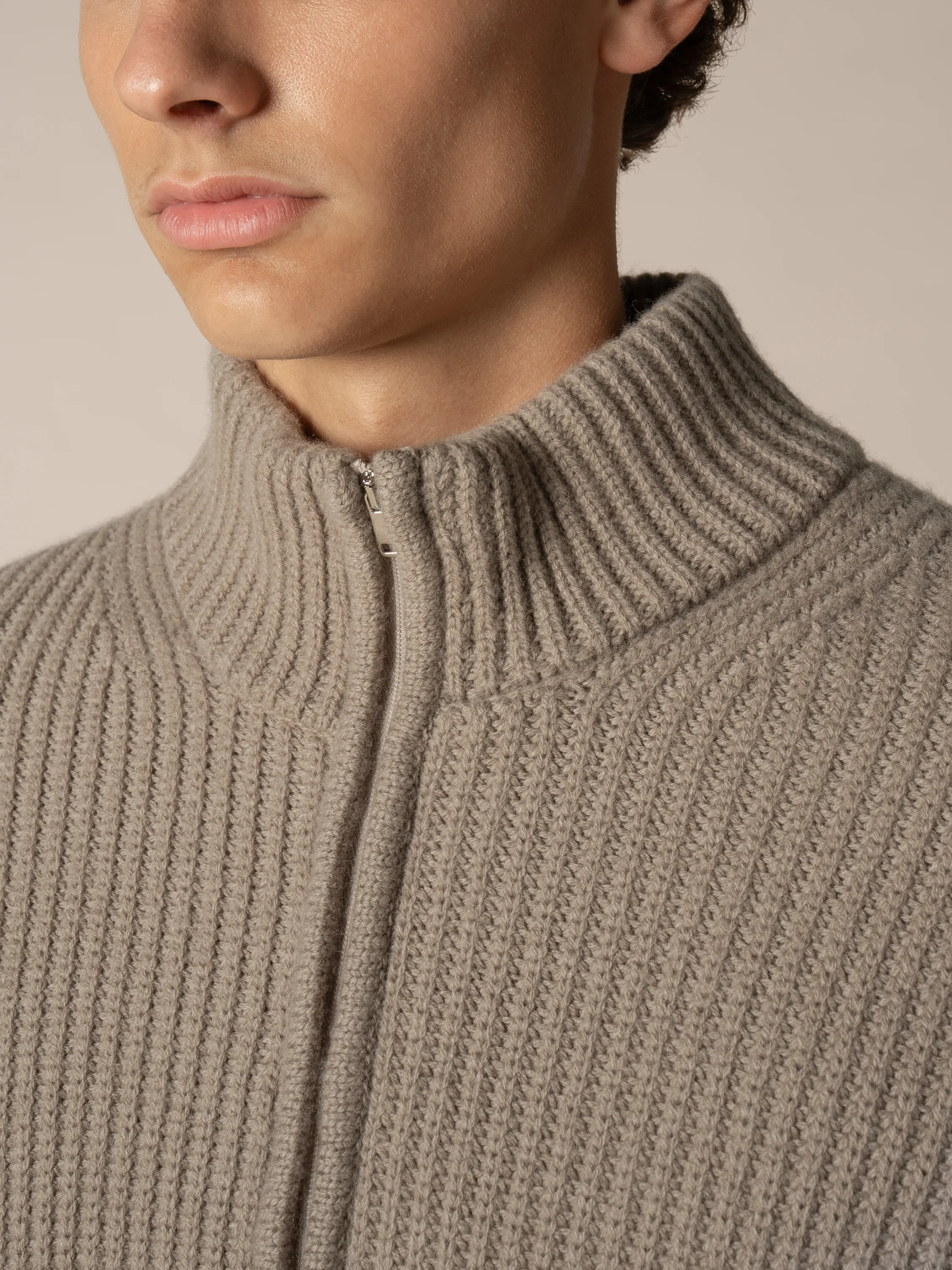 Taupe Alpine Ribbed Vest - Image 3