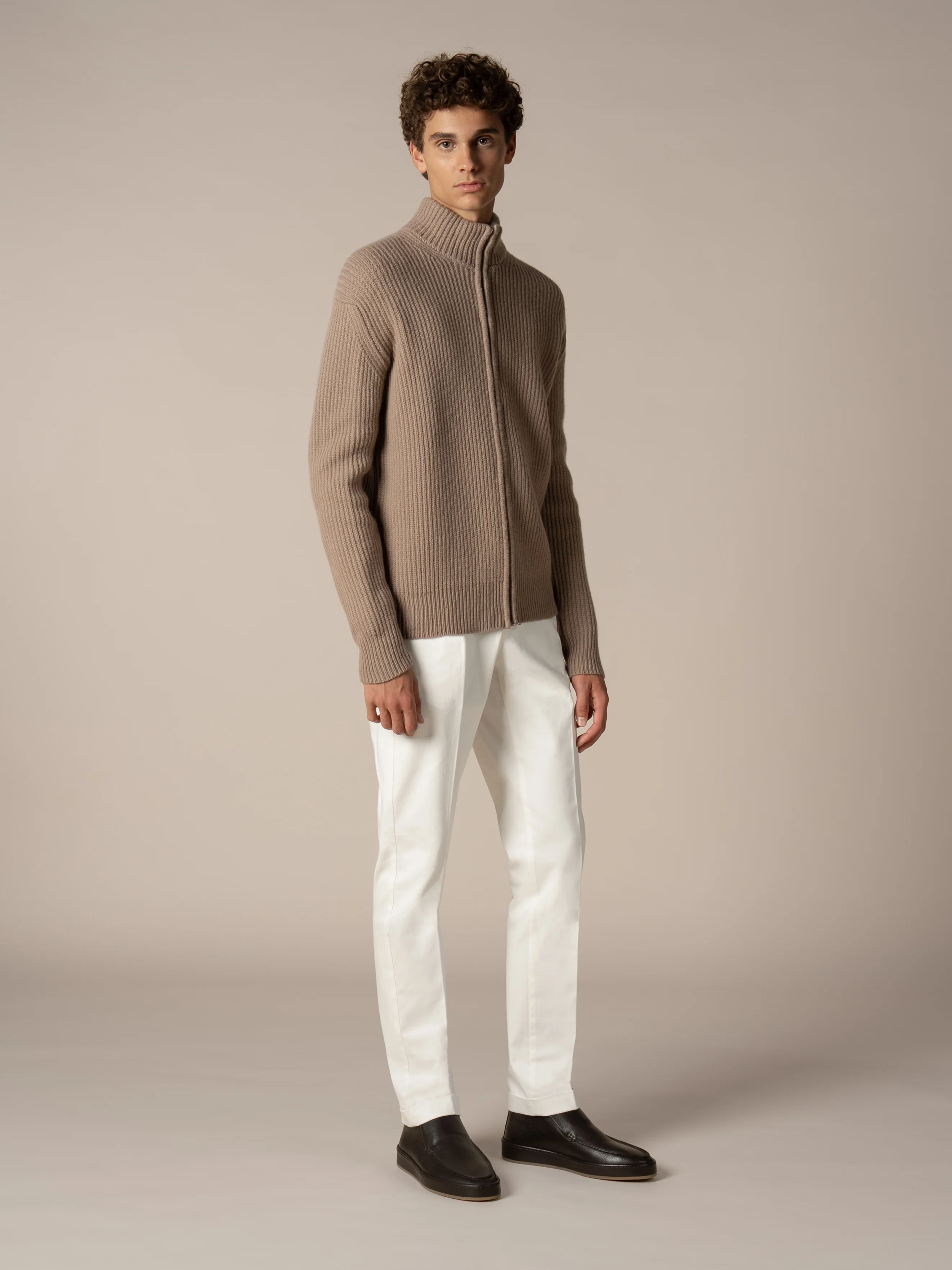 Taupe Alpine Ribbed Vest - Image 6