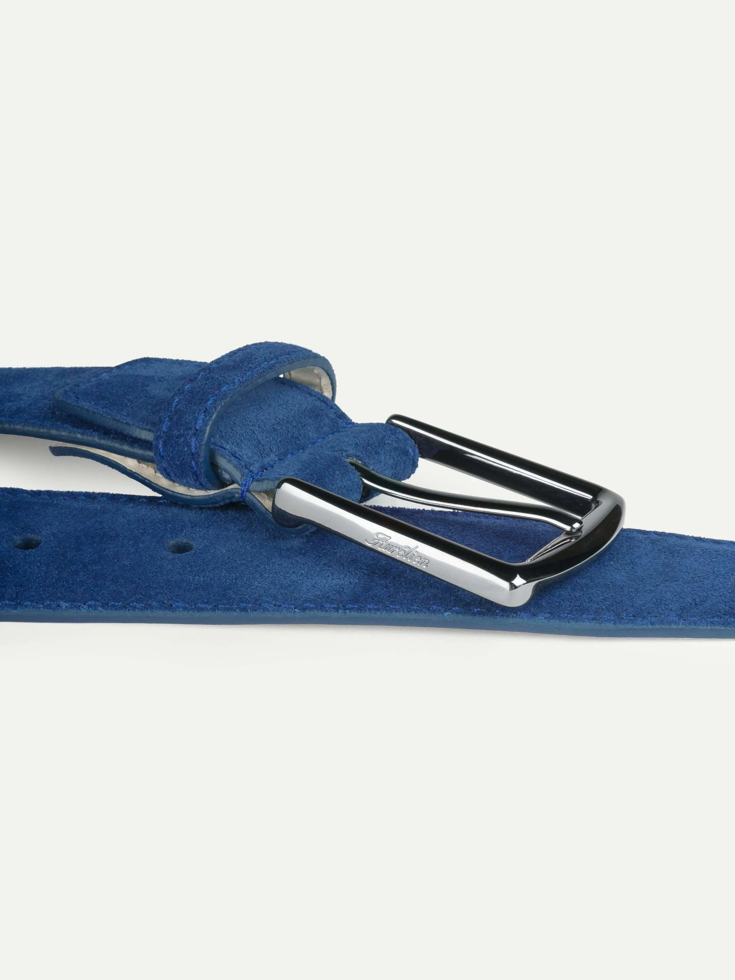 Ultramarine Suede Leather Belt - Image 3