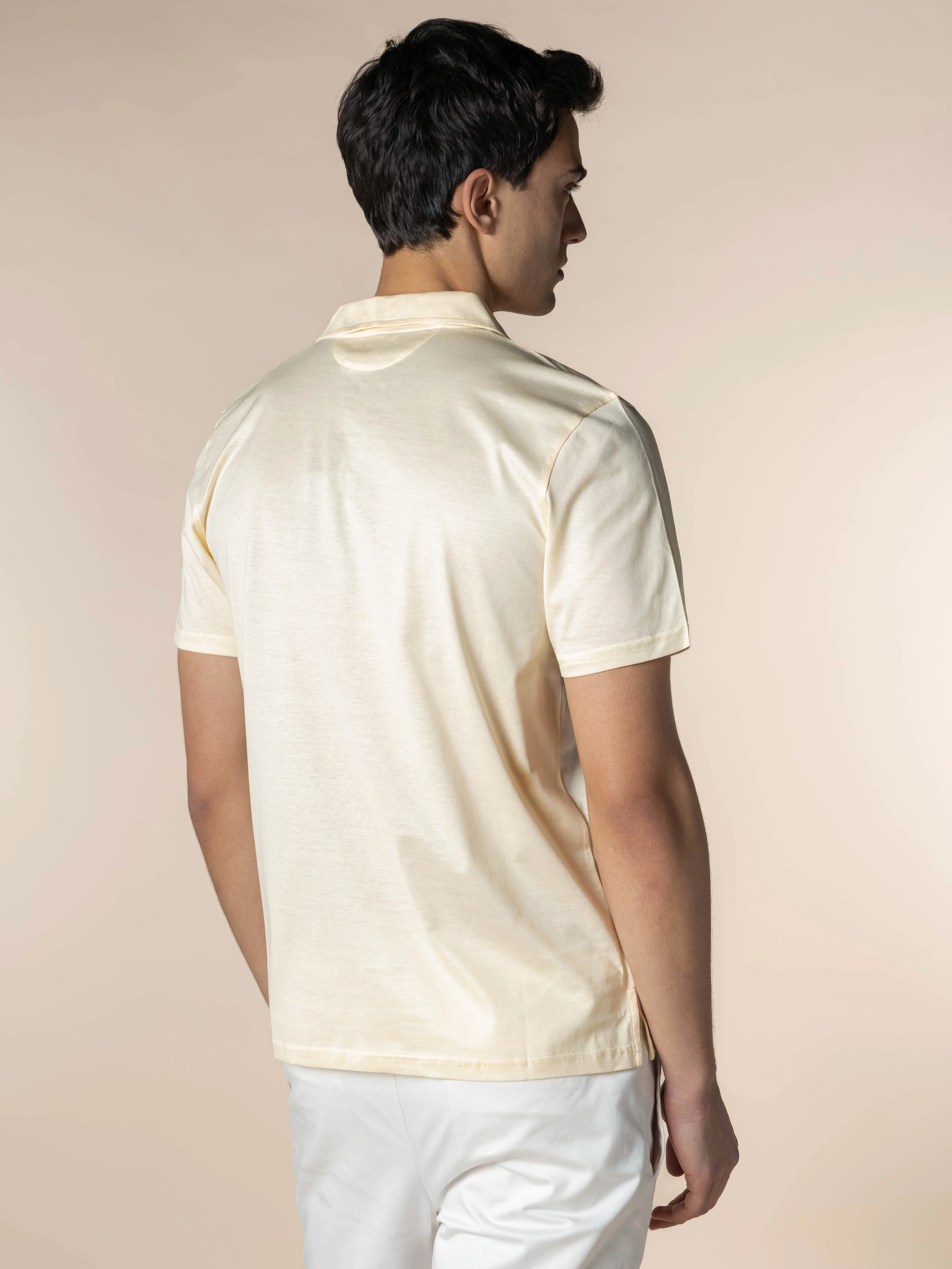 Vanilla Buttonless Polo Shirt - Image 5