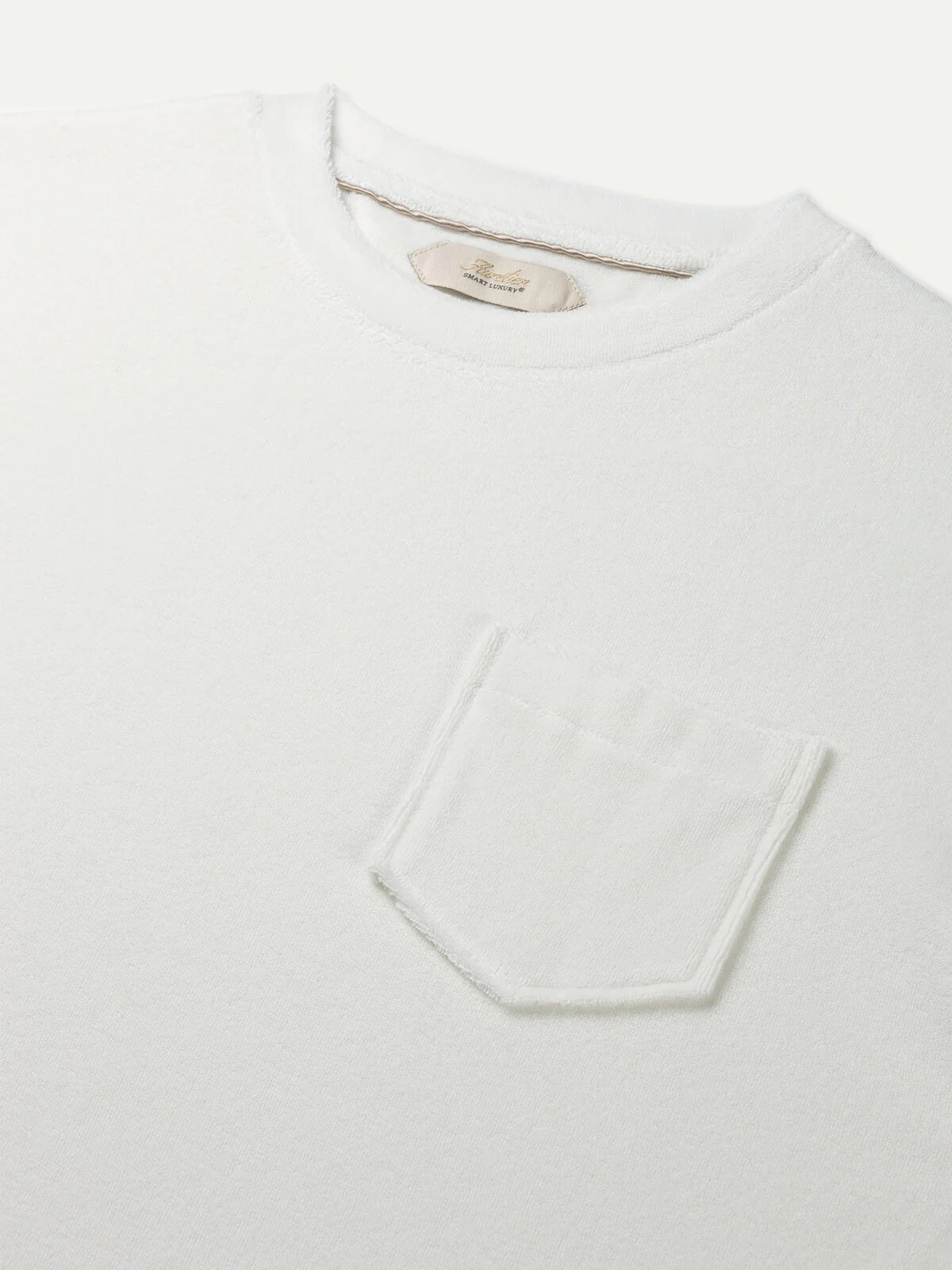 White Terry Towelling T-Shirt - Image 3