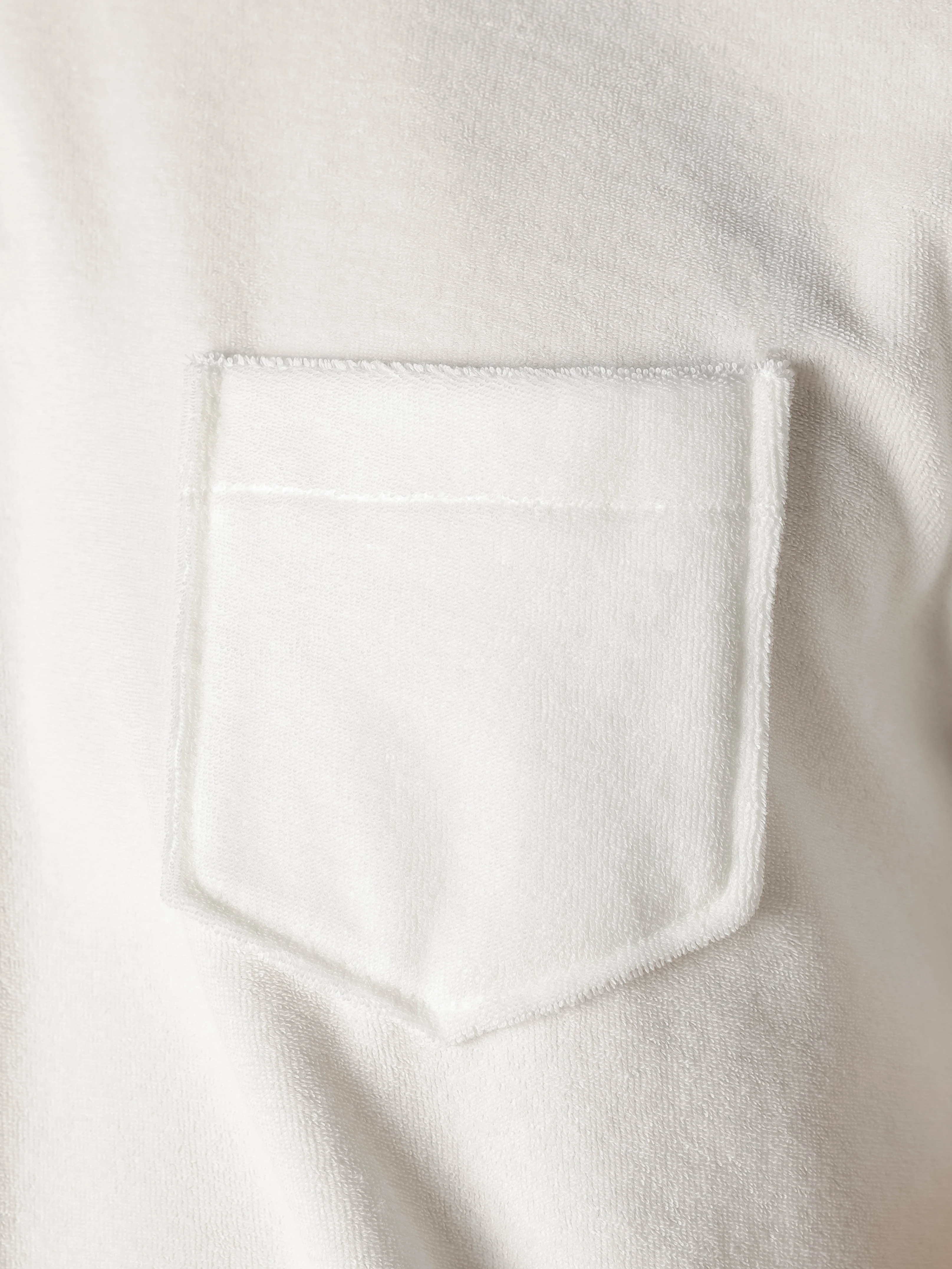 White Terry Towelling T-Shirt - Image 4